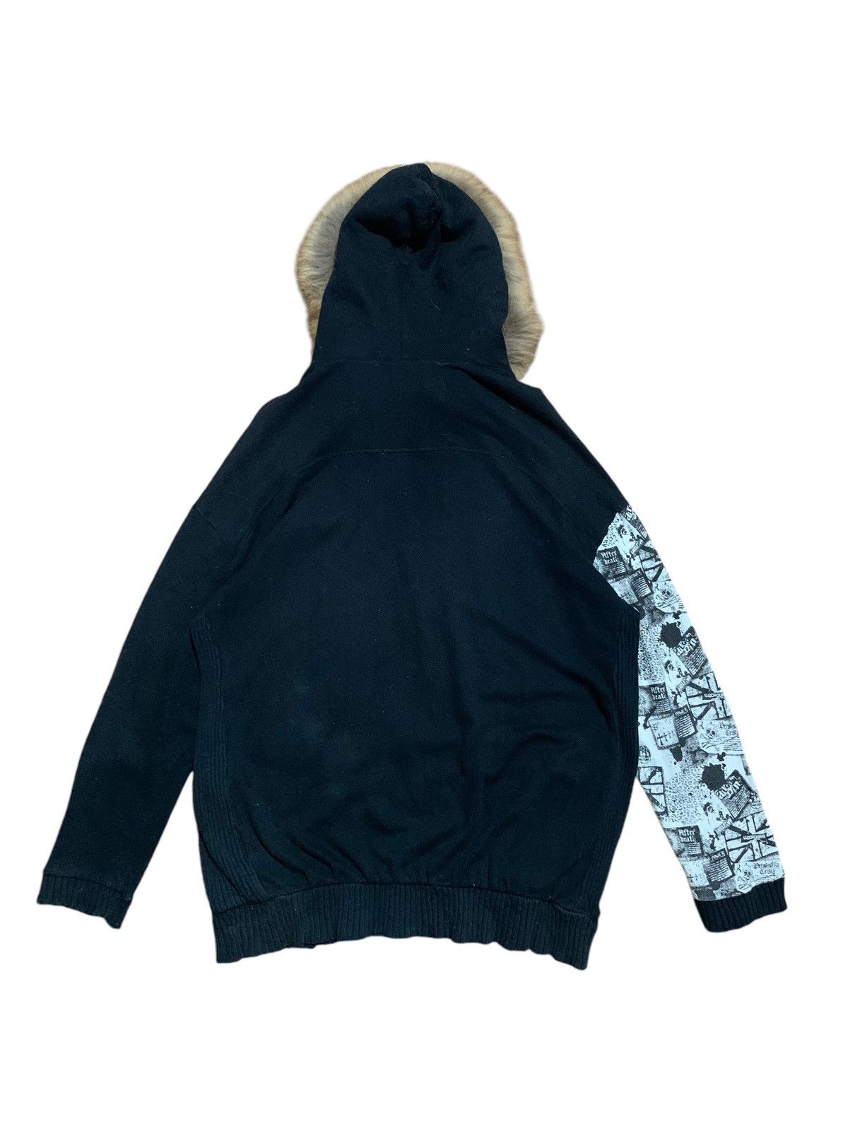 If Six Was Nine 2000s Algonquins poem cross skull rock punk fur hoodie Size US L / EU 52-54 / 3 - 10 Thumbnail