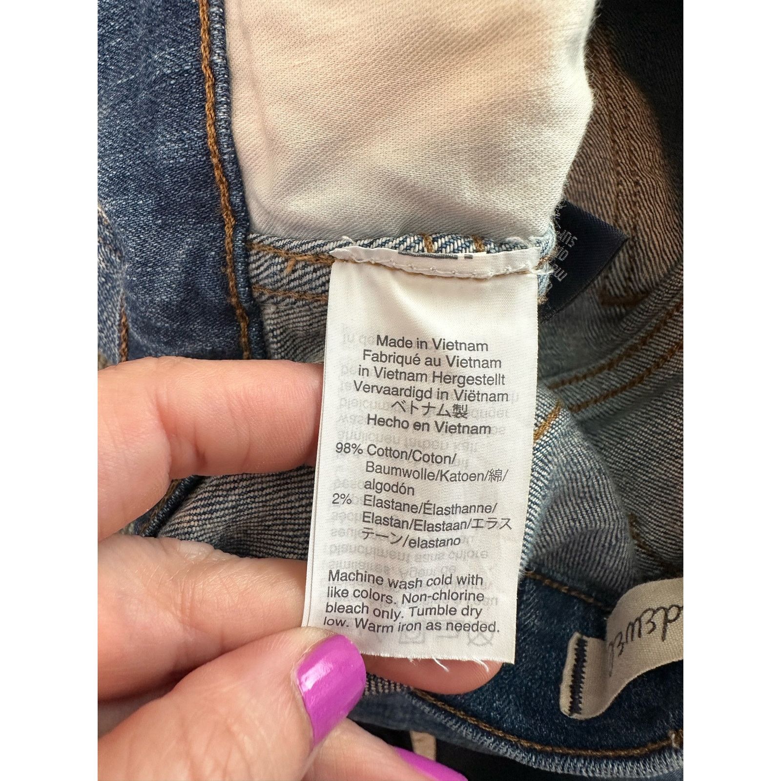 Madewell Madewell slim buttoned distressed hems stretch jeans size 26 Size 26" / US 2 / IT 38 - 5 Thumbnail