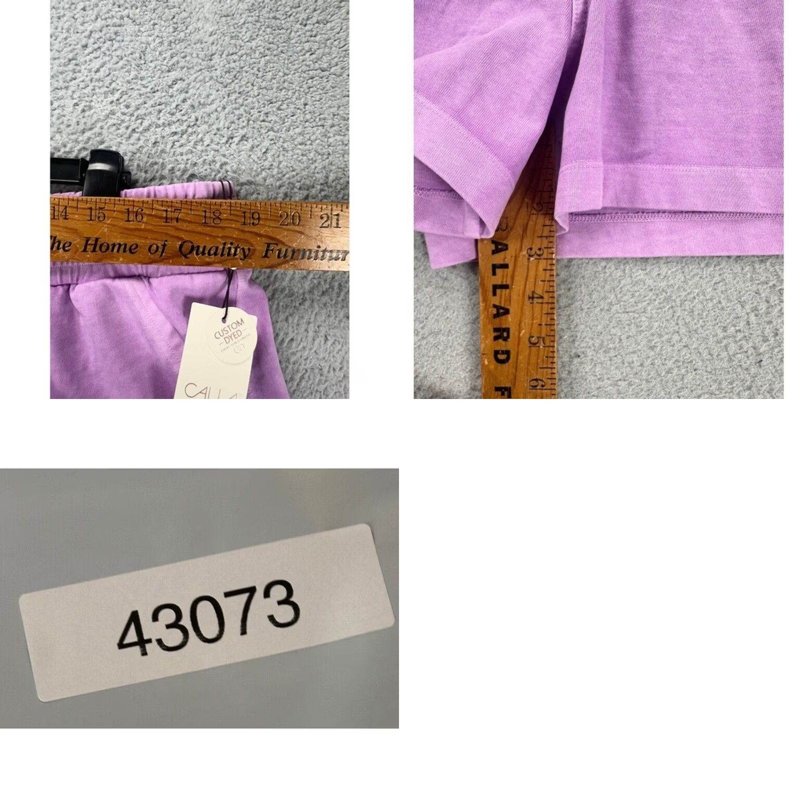 Vintage Calia Shorts Womens XL Journey Purple High Rise Short Relaxed Fit Drawstring New Size 40" / US 18 - 8 Thumbnail