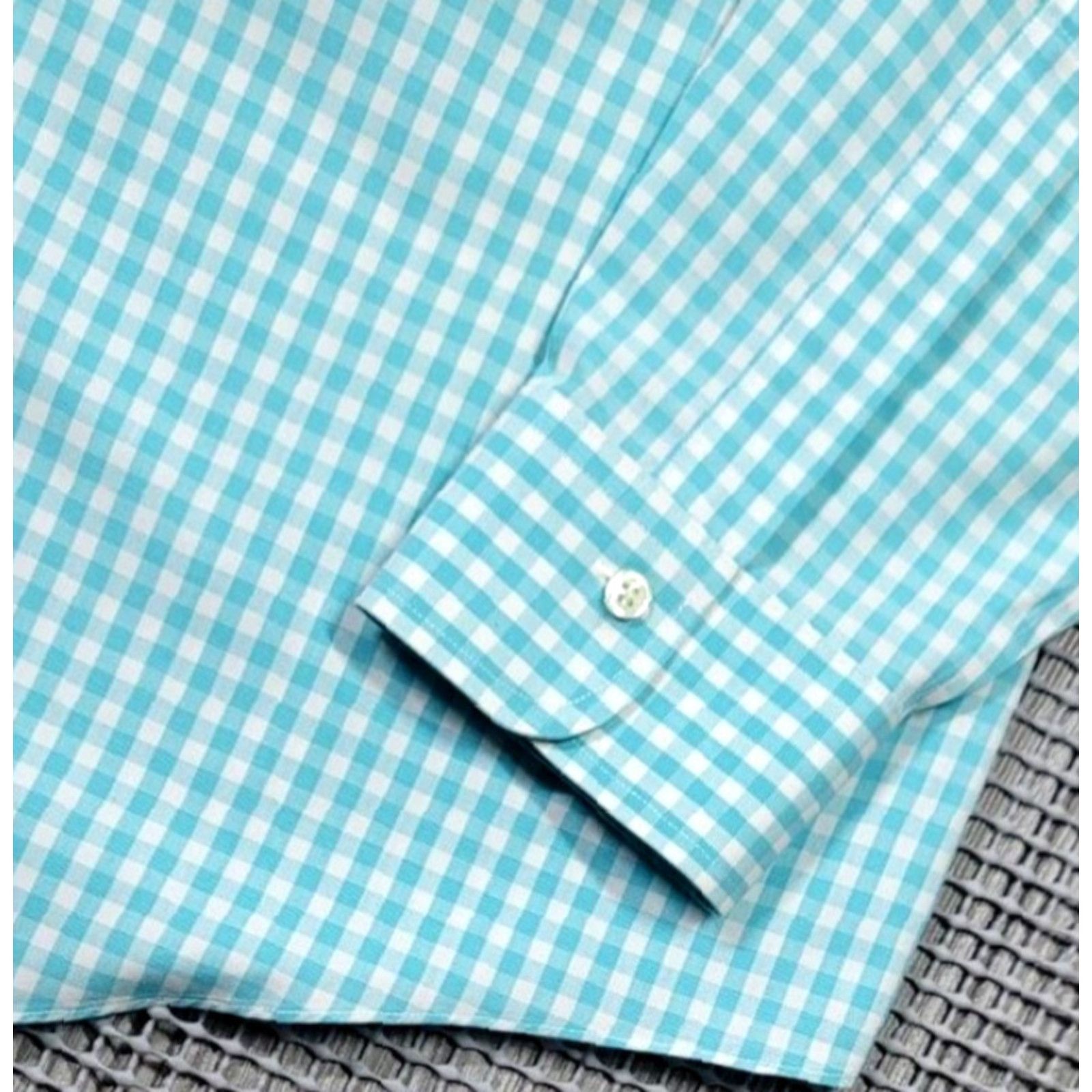 Brooks Brothers Brooks Brothers Gingham Check Button Up Shirt Long Sleeve Men 16-35 Teal Blue Classic 16 Regular Button-Up Mens Size US L / EU 52-54 / 3 - 5 Thumbnail