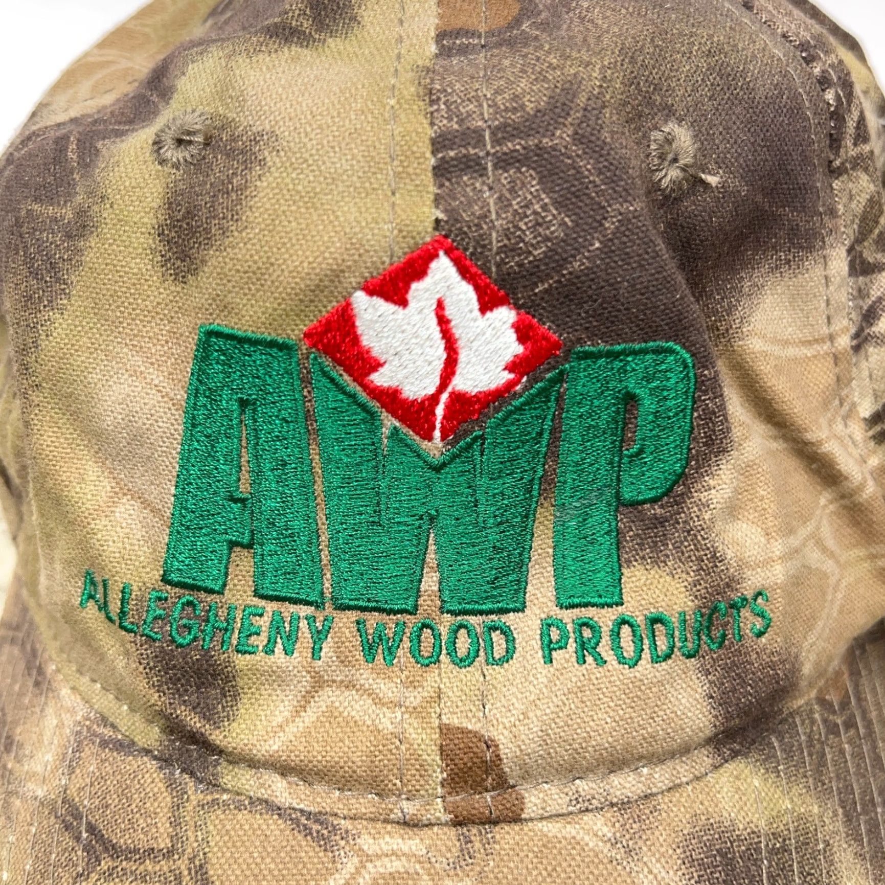 Vintage Allegheny Wood Products Hat Cap Kriptek Camo Strap Back Dad Hunting AWP Size ONE SIZE - 3 Thumbnail