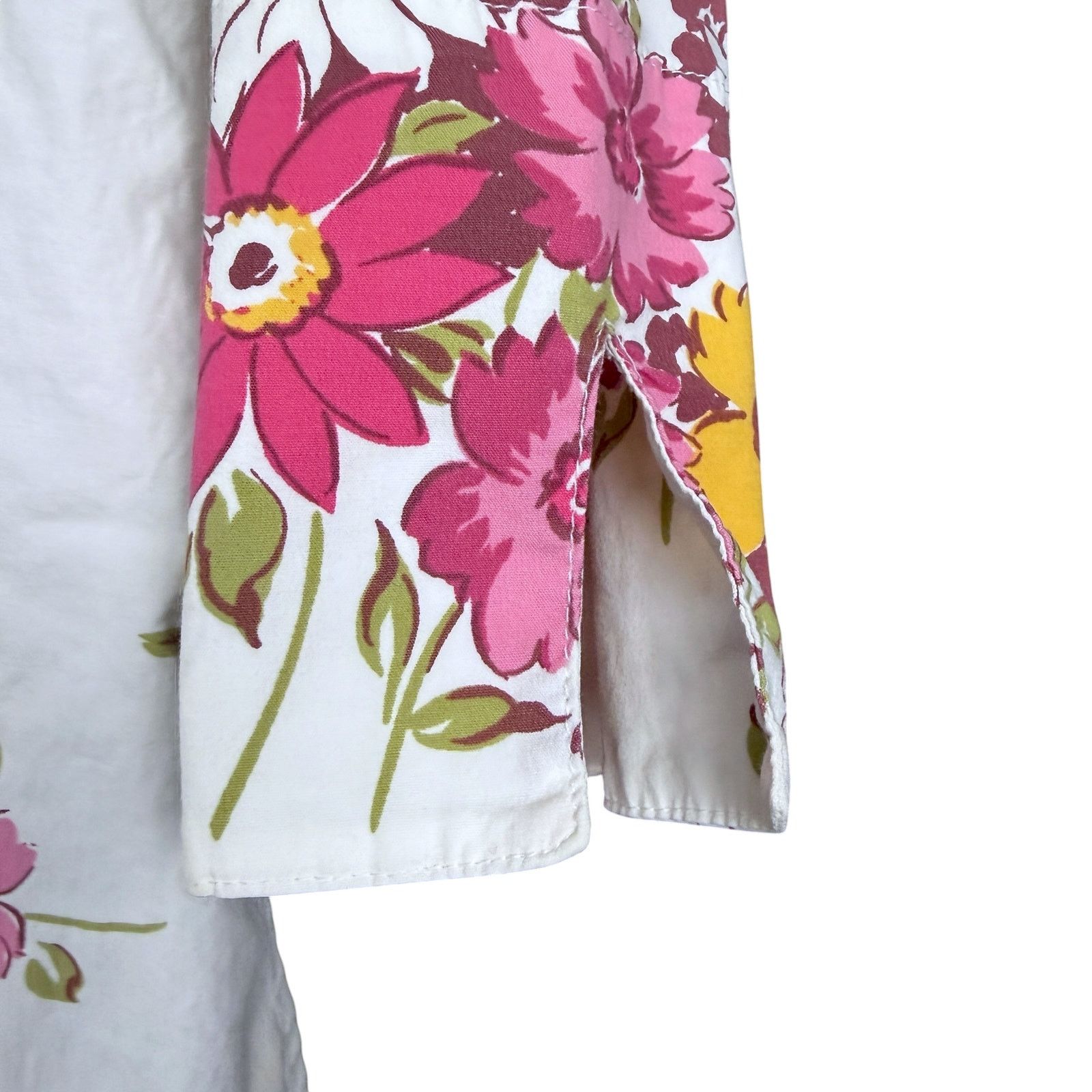 Other Vintage 90s LOCO LINDO Small Top Blouse White Pink Floral Size S / US 4 / IT 40 - 6 Thumbnail