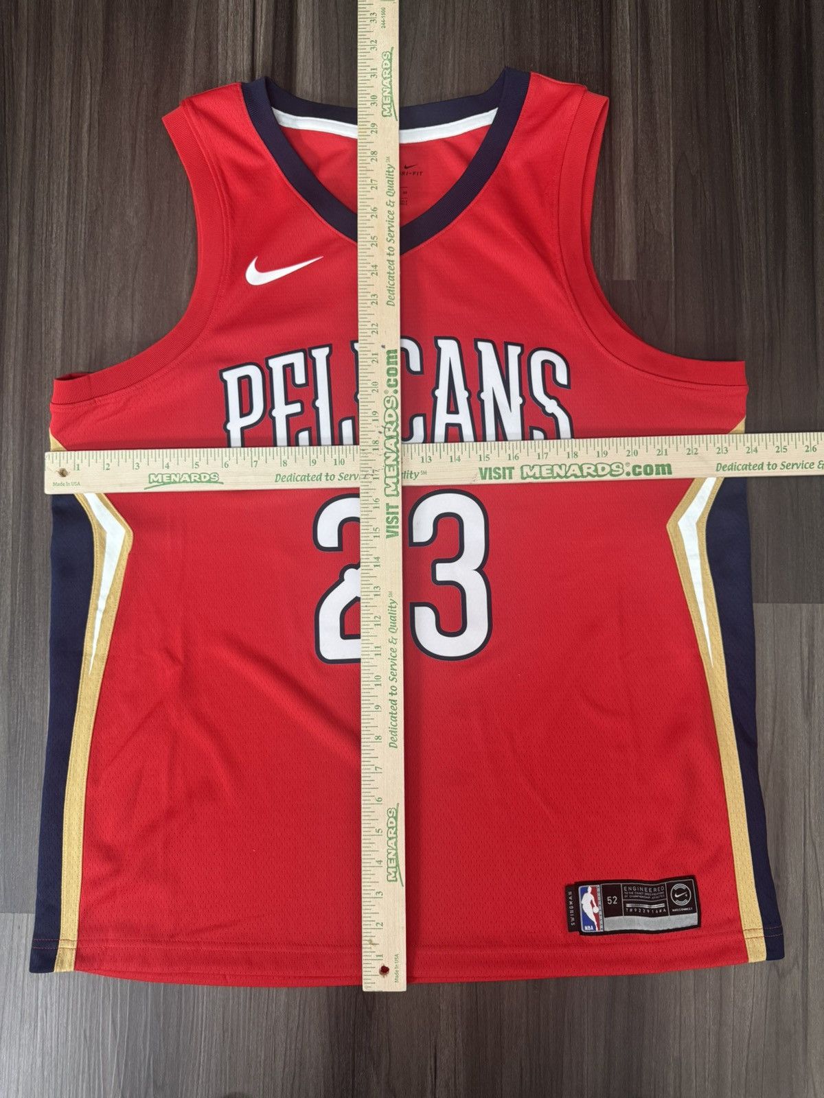 Nike New Orleans Pelicans Anthony Davis #23 Red Swingman Jersey Size US XL / EU 56 / 4 - 7 Thumbnail