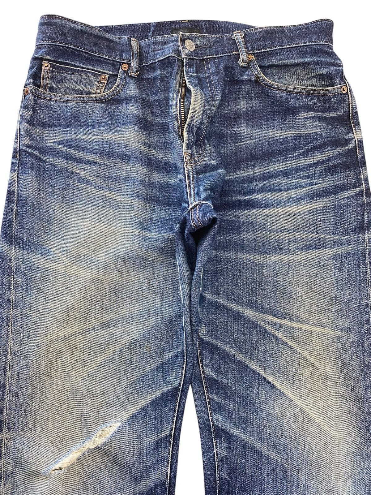 Uniqlo Uniqlo X Selvedge Faded Wash Straight Leg Jeans Size US 33 - 2 Thumbnail