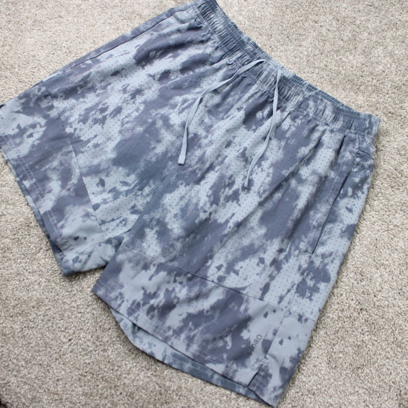 Vintage Skora Shorts Mens Large Blue/Gray Quick Dry Lined Drawstring 7" Inseam Bermuda Regular Size US 33 - 3 Thumbnail