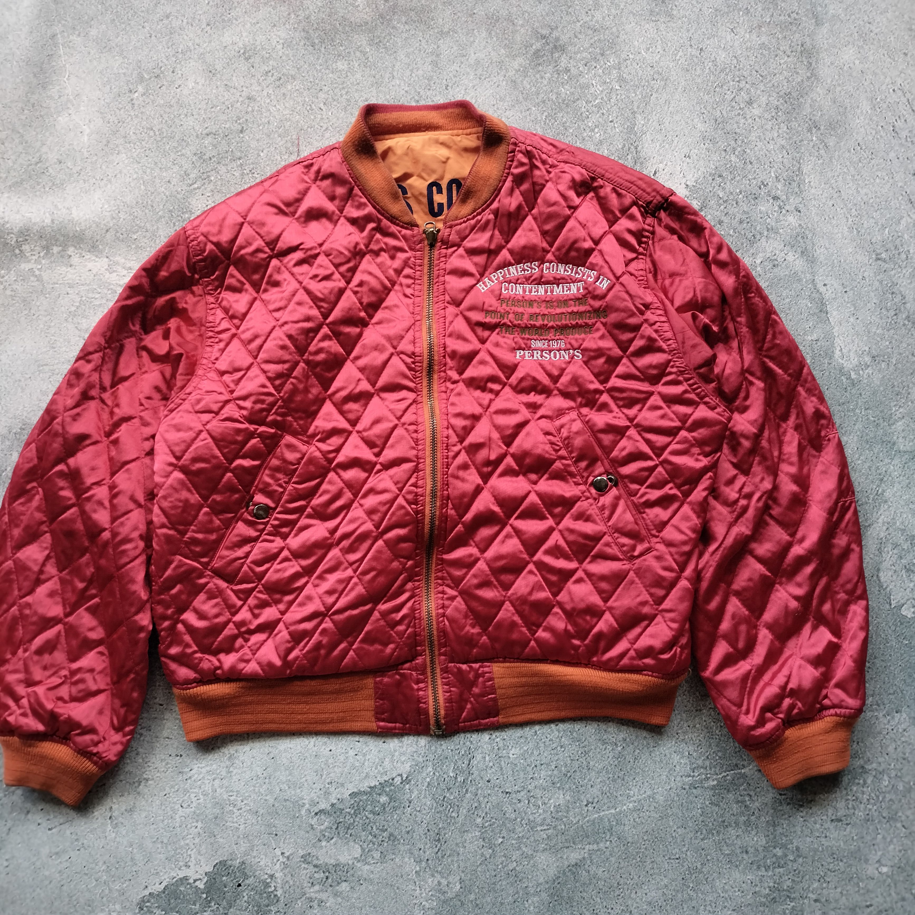 Japanese Brand × PERSON'S × Vintage Reversible vintage person's bomber quilted jacket Size US M / EU 48-50 / 2 - 5 Thumbnail