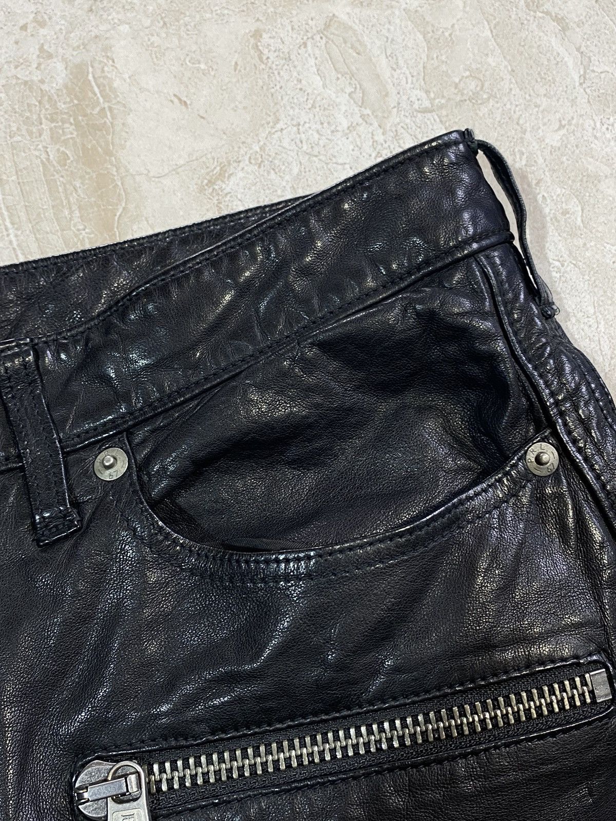 Polo Ralph Lauren Polo Ralph Lauren Women’s Leather Biker Pants Avant Garde Size 34" / US 12 / IT 48 - 13 Thumbnail