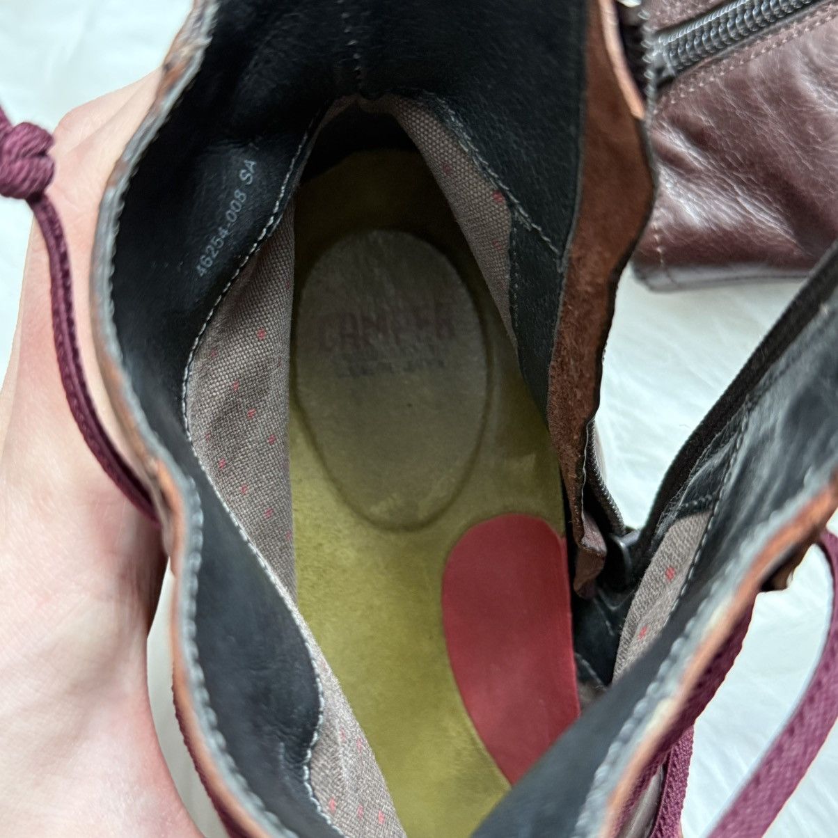 📌 Vintage Camper Leather Rubber Sole Heel Boots
