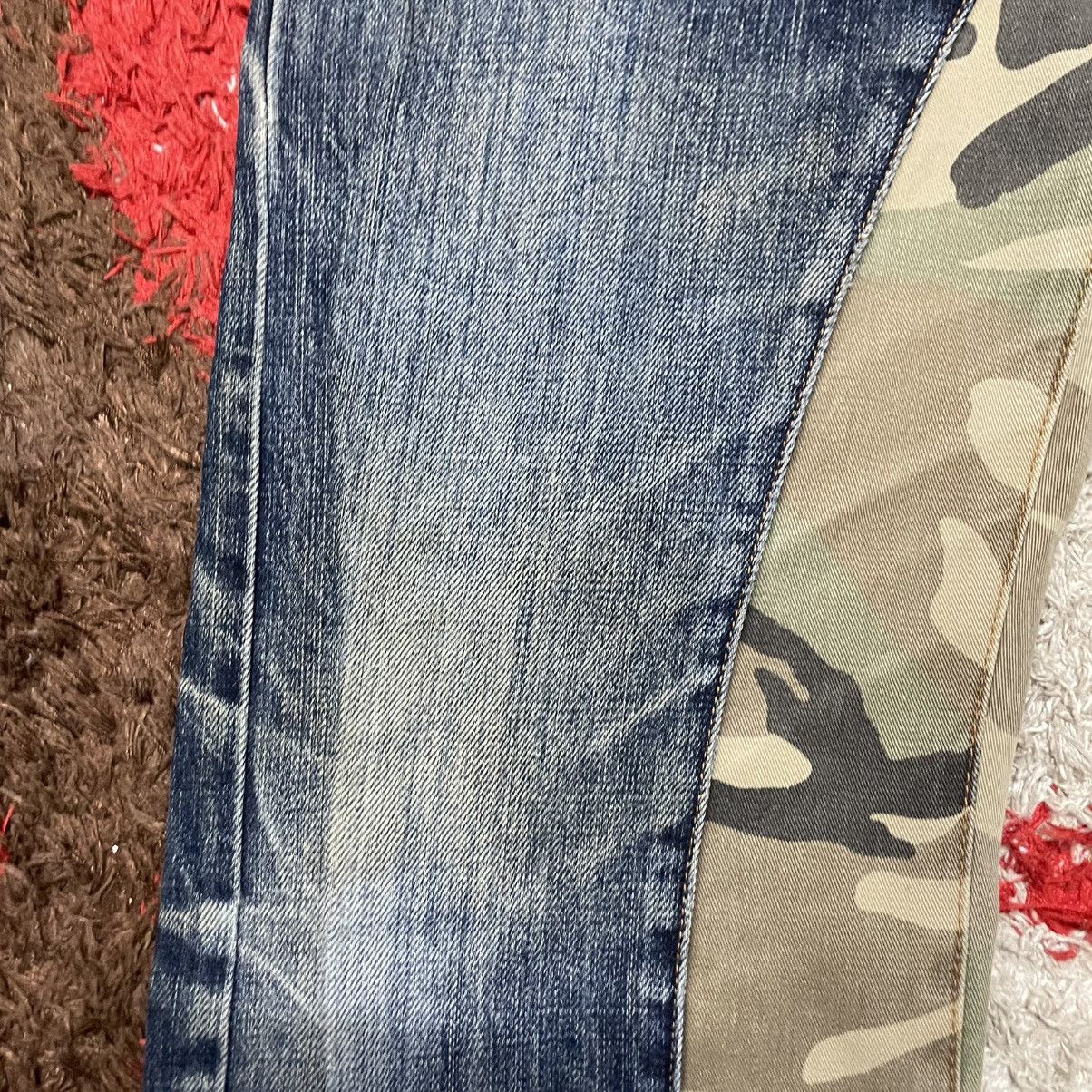 KOJIMA GENES 🔥🇯🇵Kojima Genes Japan Half Camo Ripped Distress Denim Jeans Size US 32 / EU 48 - 9 Thumbnail