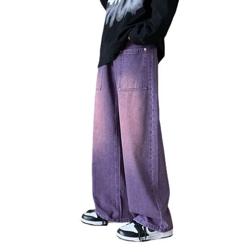 Japanese Brand Purple loose wide leg gradient jeans Size US 32 / EU 48 - 4 Thumbnail