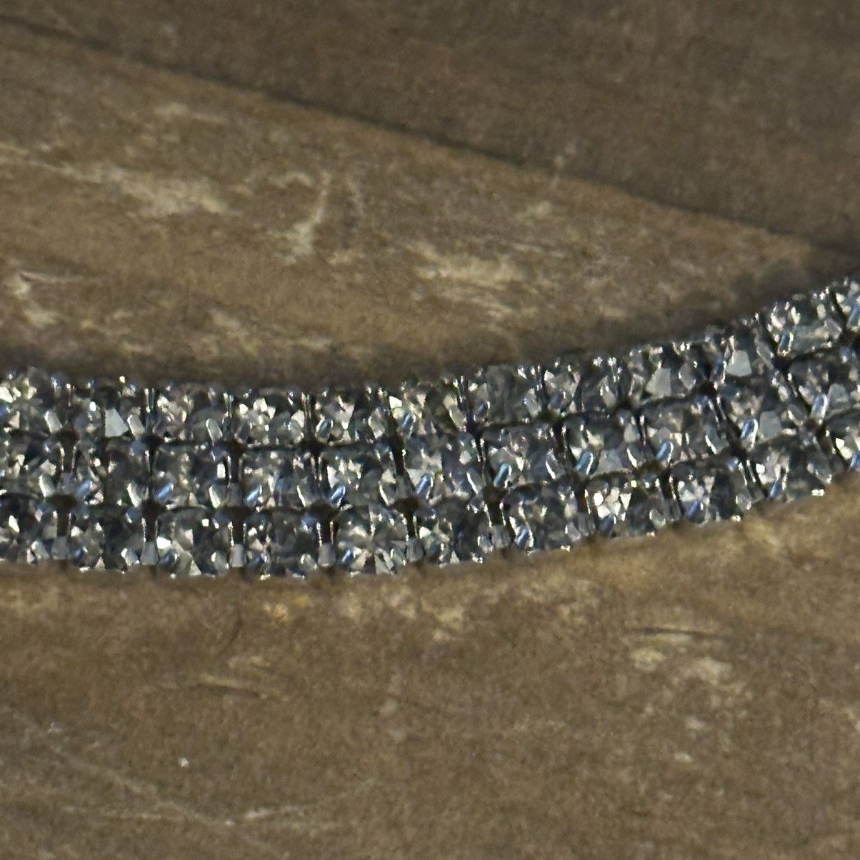 Other Silver tone smokey rhinestone choker necklace Size ONE SIZE - 3 Thumbnail