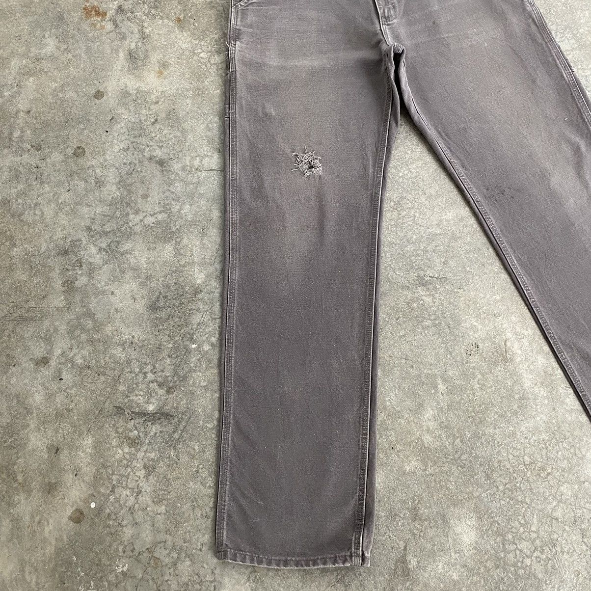 Carhartt Vintage Carhartt Faded Charcoal Grey Ripped Carpenter Pants Size US 34 / EU 50 - 5 Thumbnail
