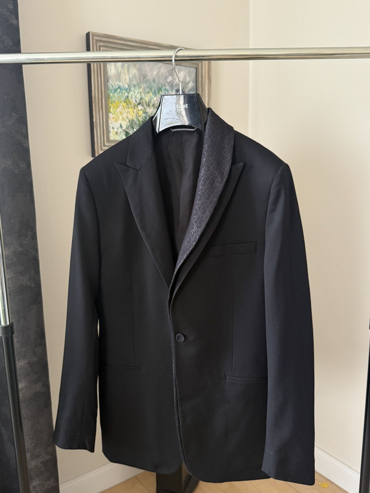 Dior DIOR OBLIQUE SUIT BLACK VIRIGIN WOOL & SILK INTERIOR Size 48L - 8 Thumbnail