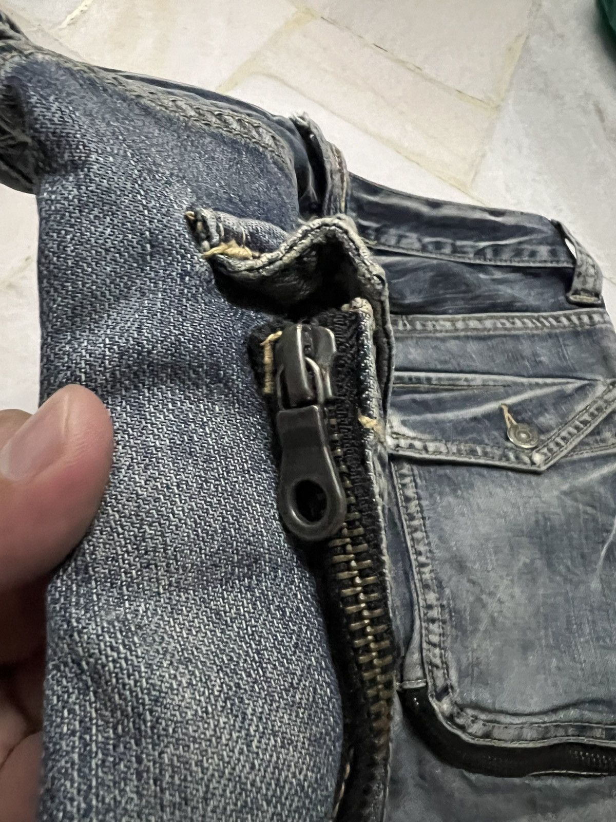 PPFM 💥RARE PPFM CURVED DISTRESSED JEAN Size US 32 / EU 48 - 19 Thumbnail