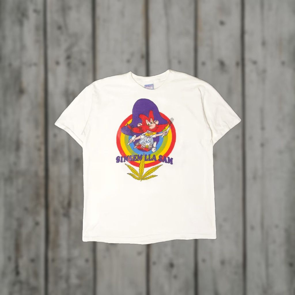 Vintage VINTAGE Sinsemilla Sam Shroomy Tunes T-Shirt Unisex Adults XS XL White 1990s T-Shirt Mens Womens Girls Boys Size US XL / EU 56 / 4 - 1 Thumbnail