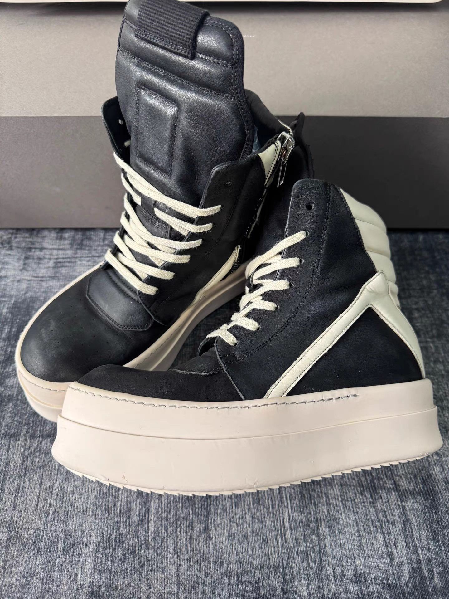 Rick Owens Rick Owens Mainline Thick Sole Triangle Sneakers Size US 7 / EU 40 - 1 Thumbnail
