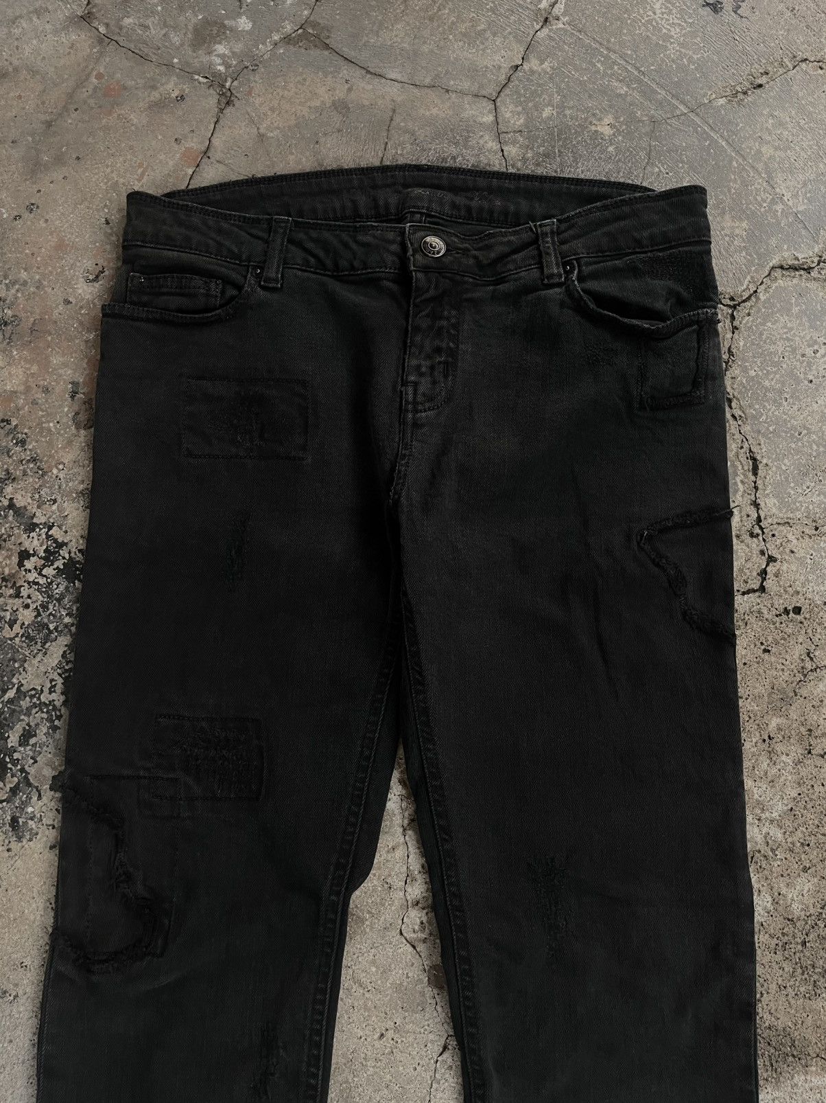 Isamu Katayama Backlash ZADIG & VOLTAIRE PATTERN BREAK PATCH WORK PANTS DENIM JEANS Size US 30 / EU 46 - 3 Thumbnail