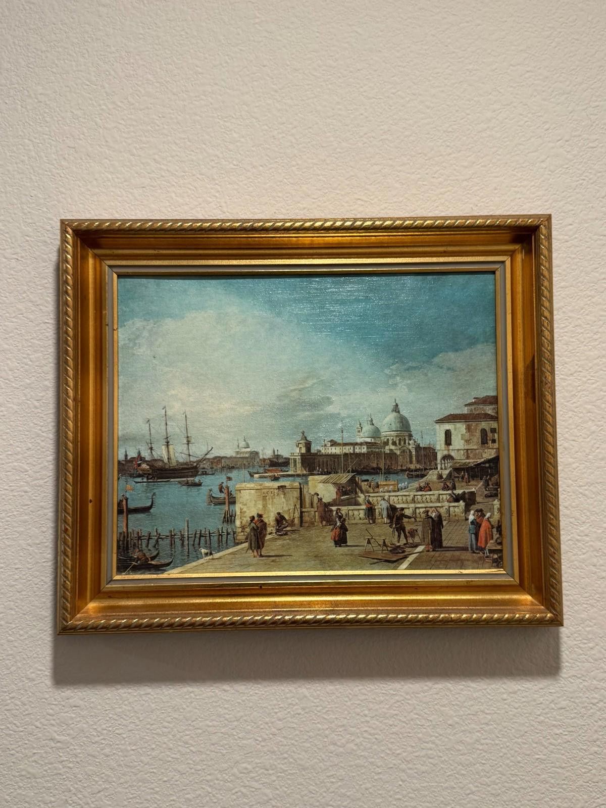 Other Vintage Framed Canaletto Reproduction Print The Quay of the Size ONE SIZE - 2 Thumbnail