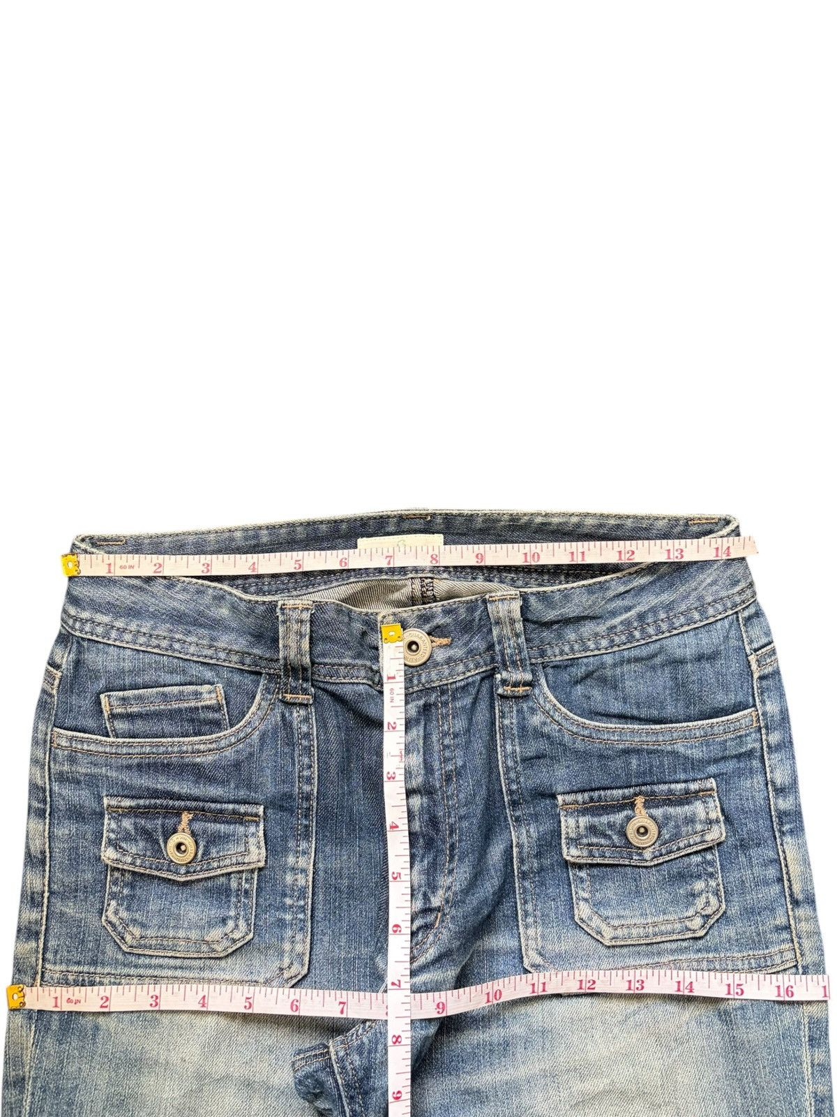 Diesel Vintage Japanese Brand Distress Bush Pant Flare Jeans Size 29" - 6 Thumbnail