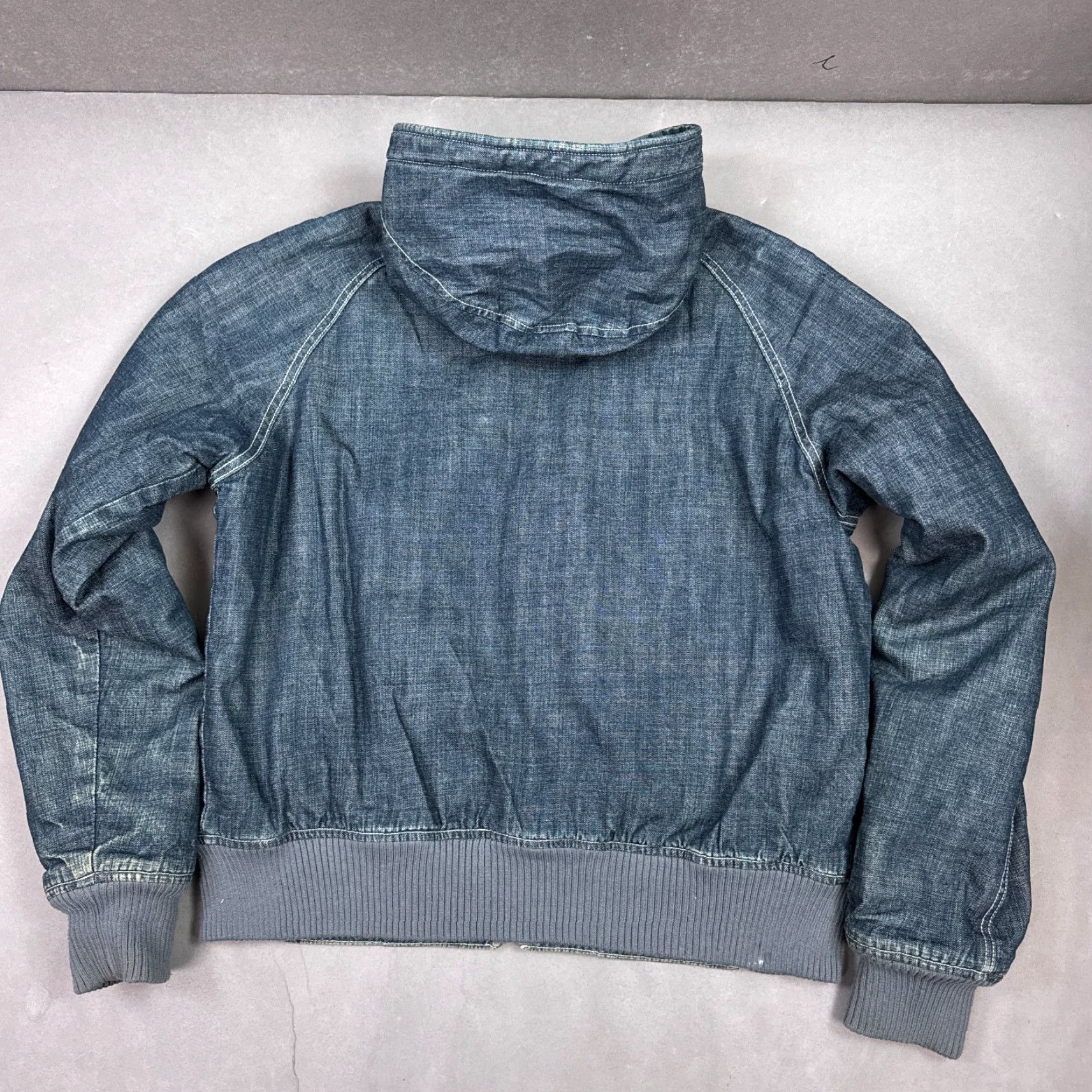 G-Star G Star Raw Jacket Mens Large Blue Denim Leski Bomber Hooded Quilt Workwear Chore Outdoor Jacket Size US L / EU 52-54 / 3 - 2 Thumbnail