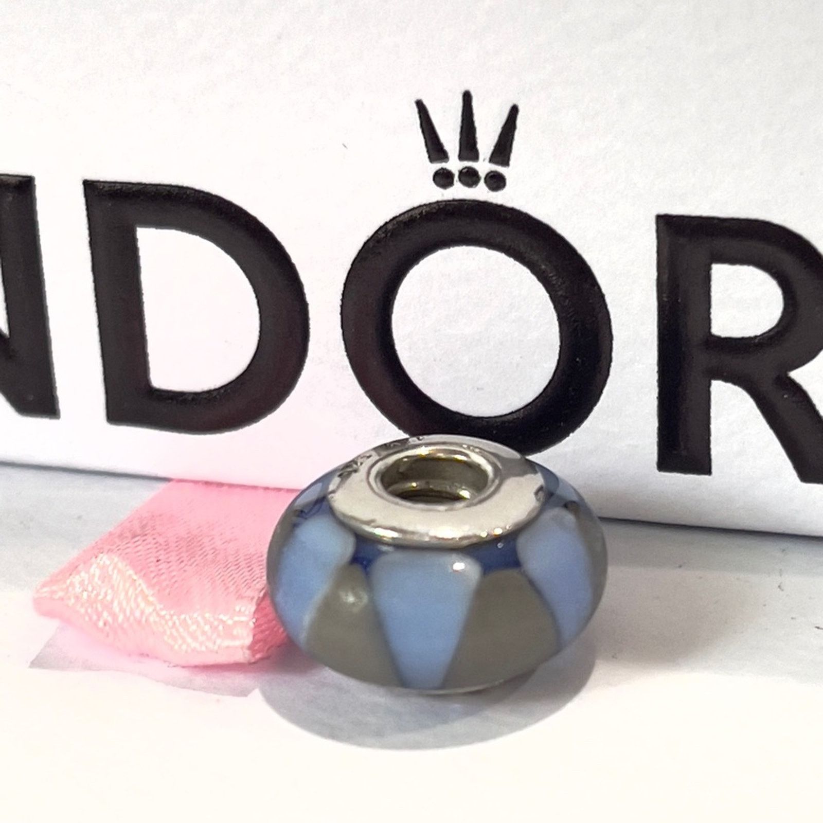 pandora PANDORA Retired Captivating Blue Murano Glass Bead - 790637 Size ONE SIZE - 3 Thumbnail