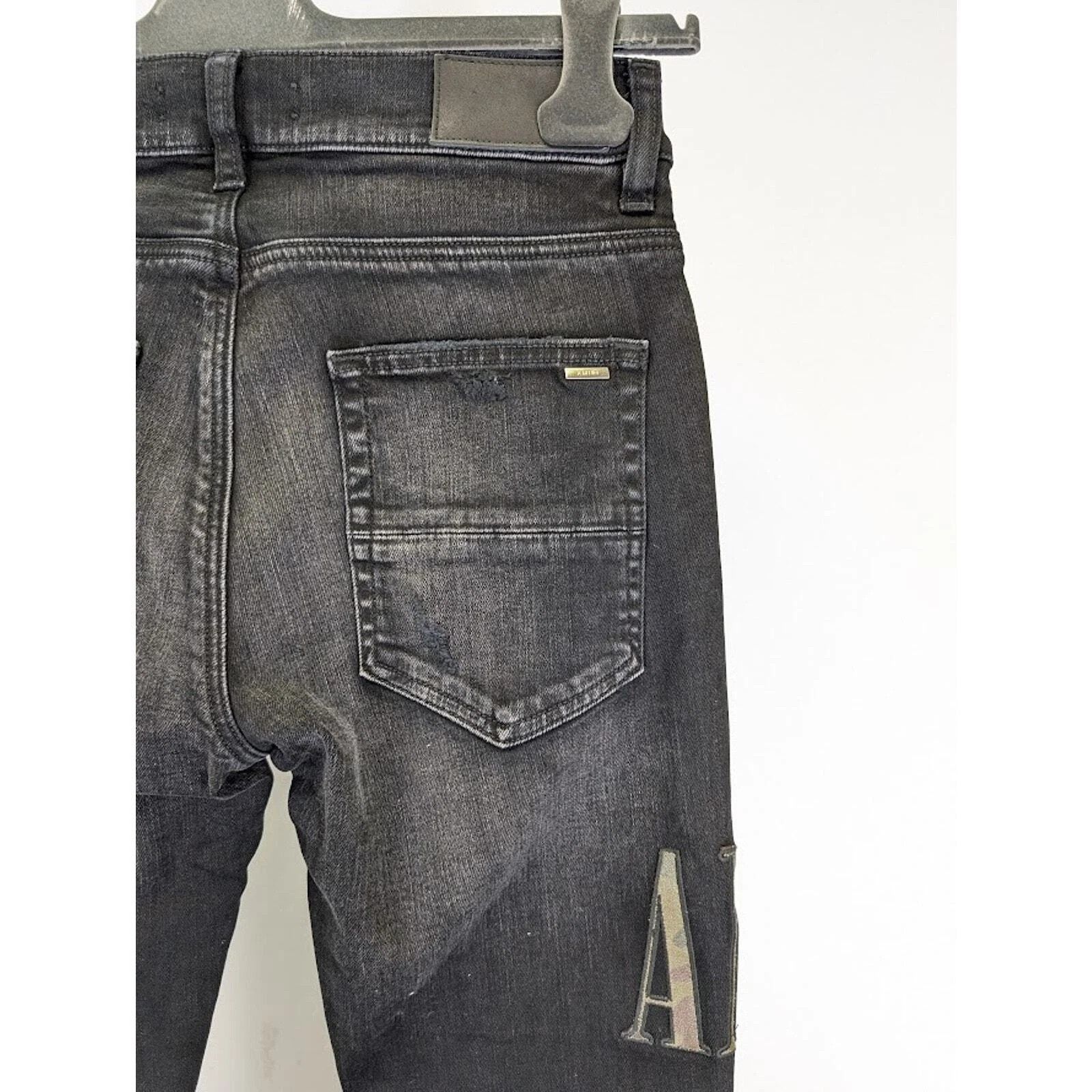 Amiri o1rshd1 Q:2 / Core Applique Jean in Aged Black Size US 33 - 16 Thumbnail