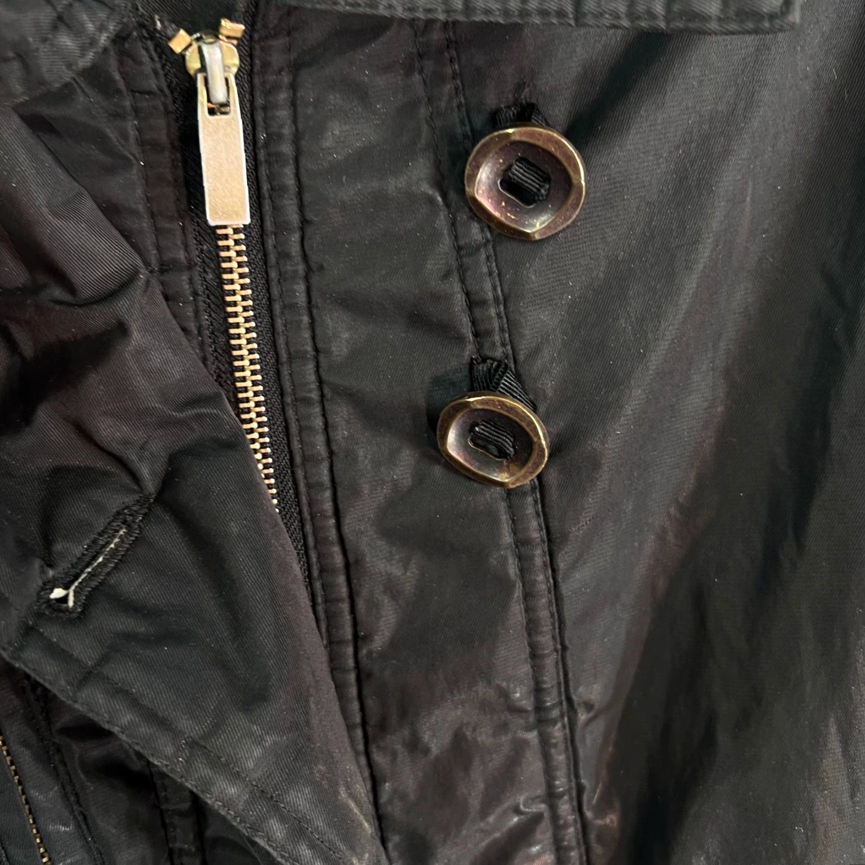 Vintage NYC Jacket Women XL Black Shine 90s Insulated Lined Zip Womens Size XL / US 12-14 / IT 48-50 - 6 Thumbnail