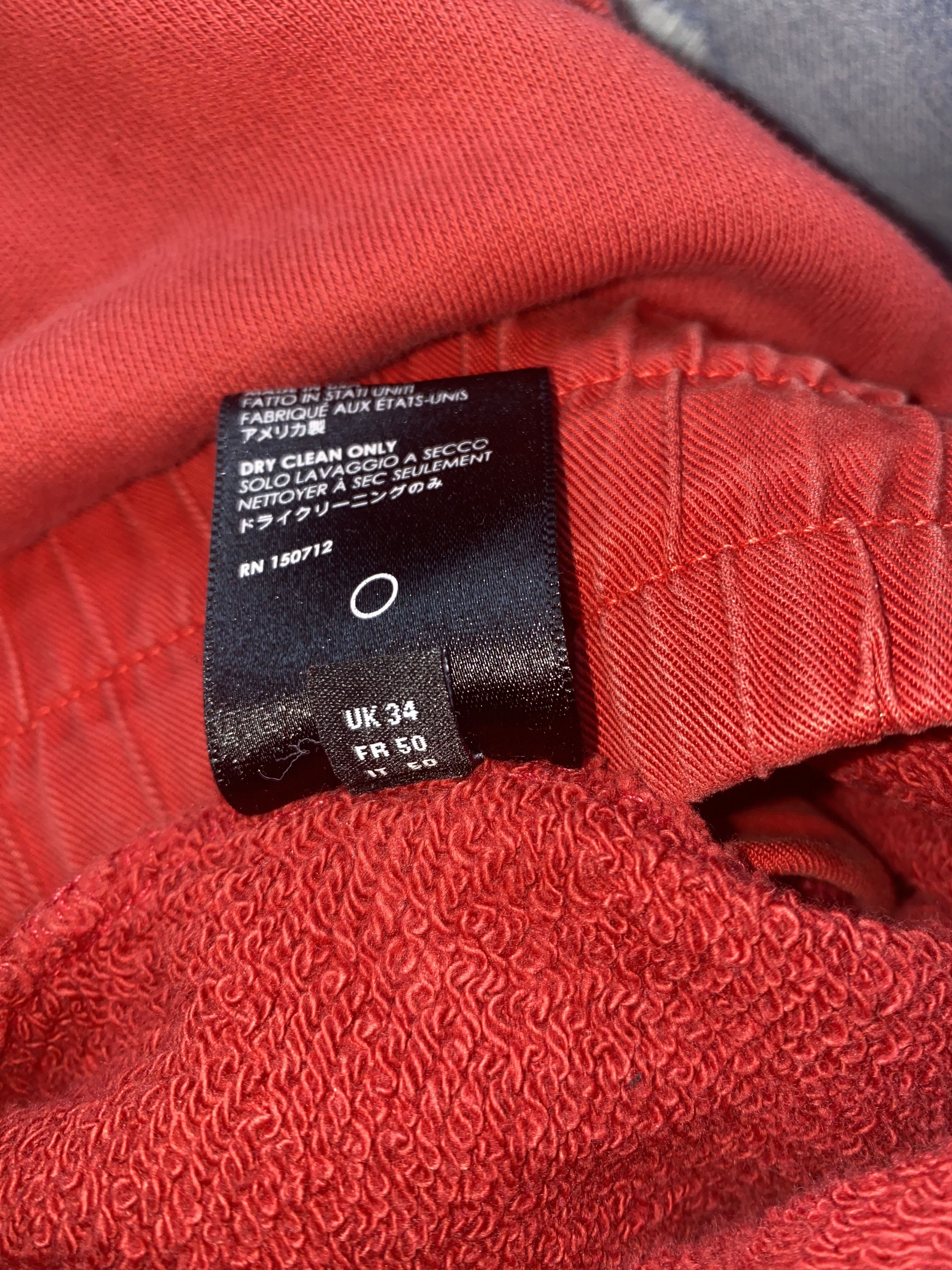 Amiri AMIRI MX1 Red Destroyed Leather Panel Cotton Sweatpants Size US 36 / EU 52 - 8 Thumbnail