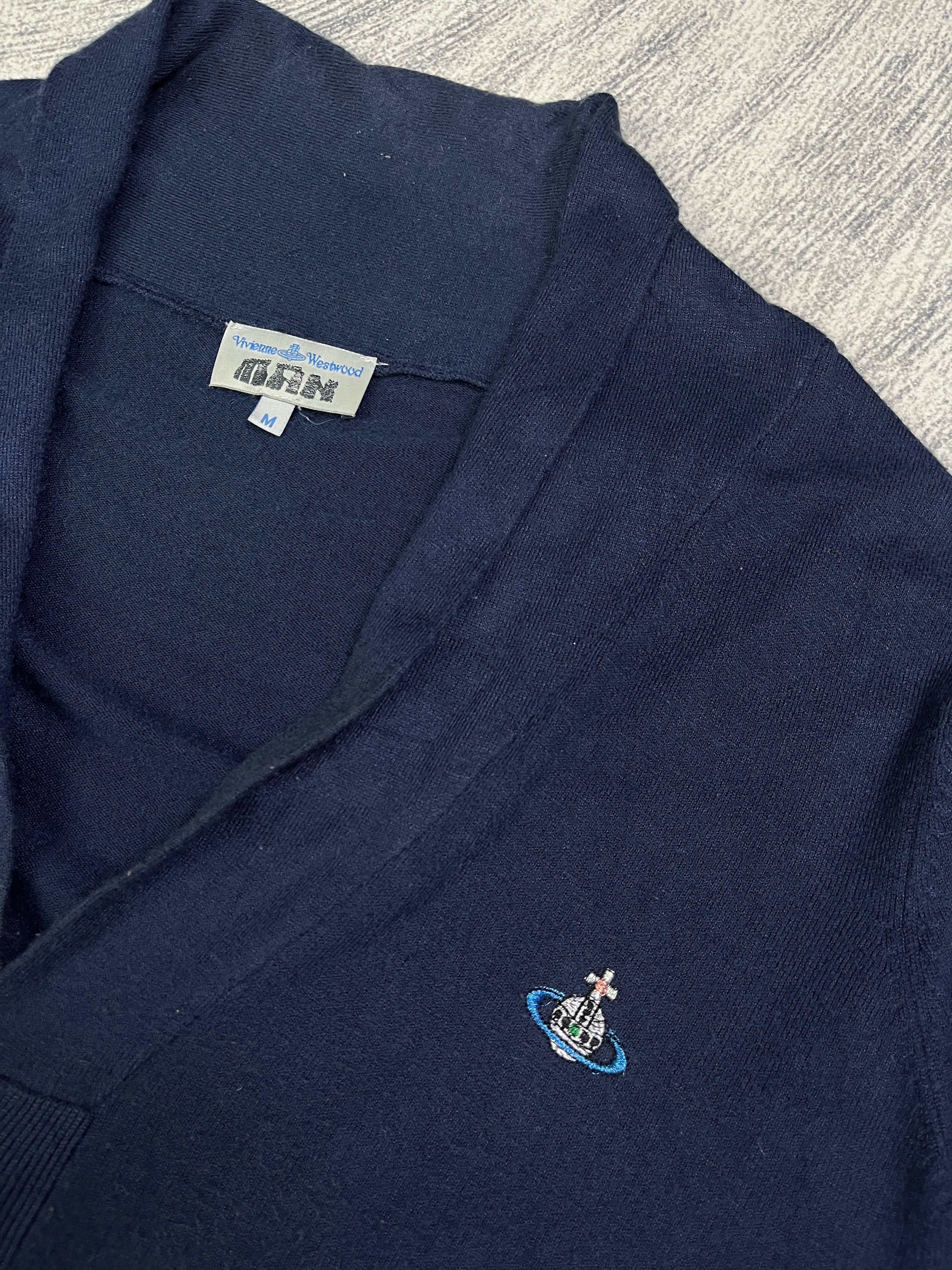 Vivienne Westwood Vivienne Westwood Man Made in Italy Navy Blue Cardigan Size US M / EU 48-50 / 2 - 6 Thumbnail