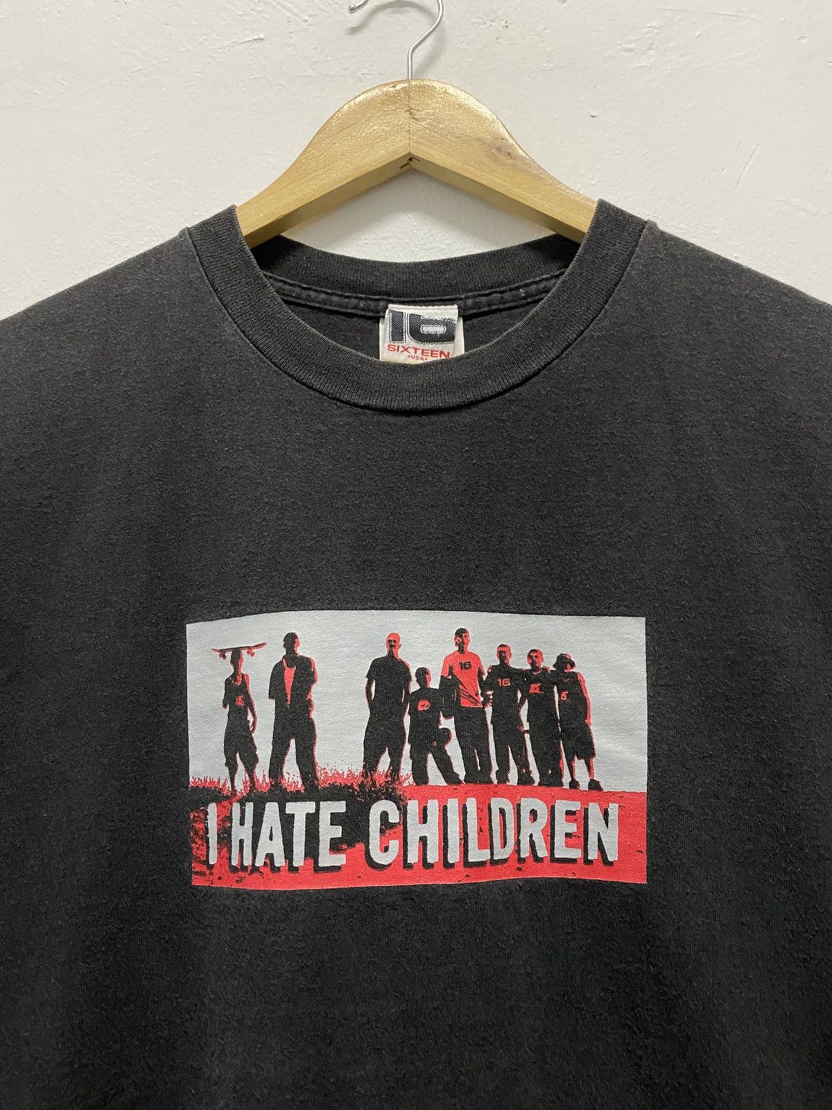 Droors × Santa Cruz Skateboards × Vintage Vintage T shirt Sixteen Skateboard ‘I Hate Children’ Size US L / EU 52-54 / 3 - 4 Thumbnail