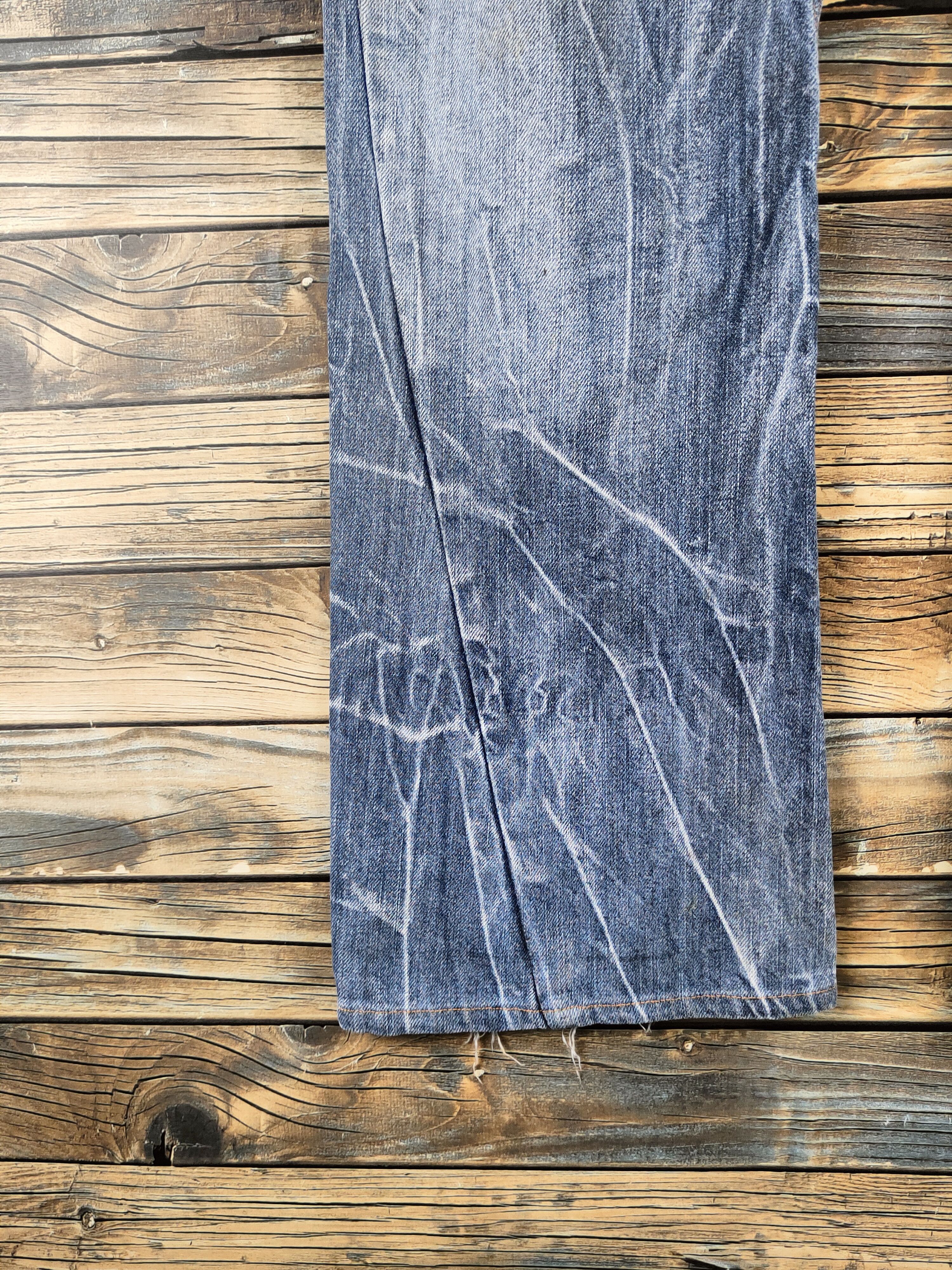 Japanese Brand DL AJ Light Blue Distressed Ripped Jeans #S2890 Size 32" / US 10 / IT 46 - 4 Thumbnail