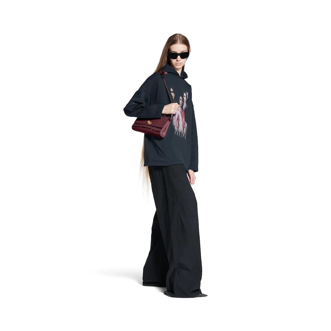 Balenciaga os11x0126 Size: OS / Bel Air Small Clutch On Strap Burgundy Size ONE SIZE - 8 Thumbnail