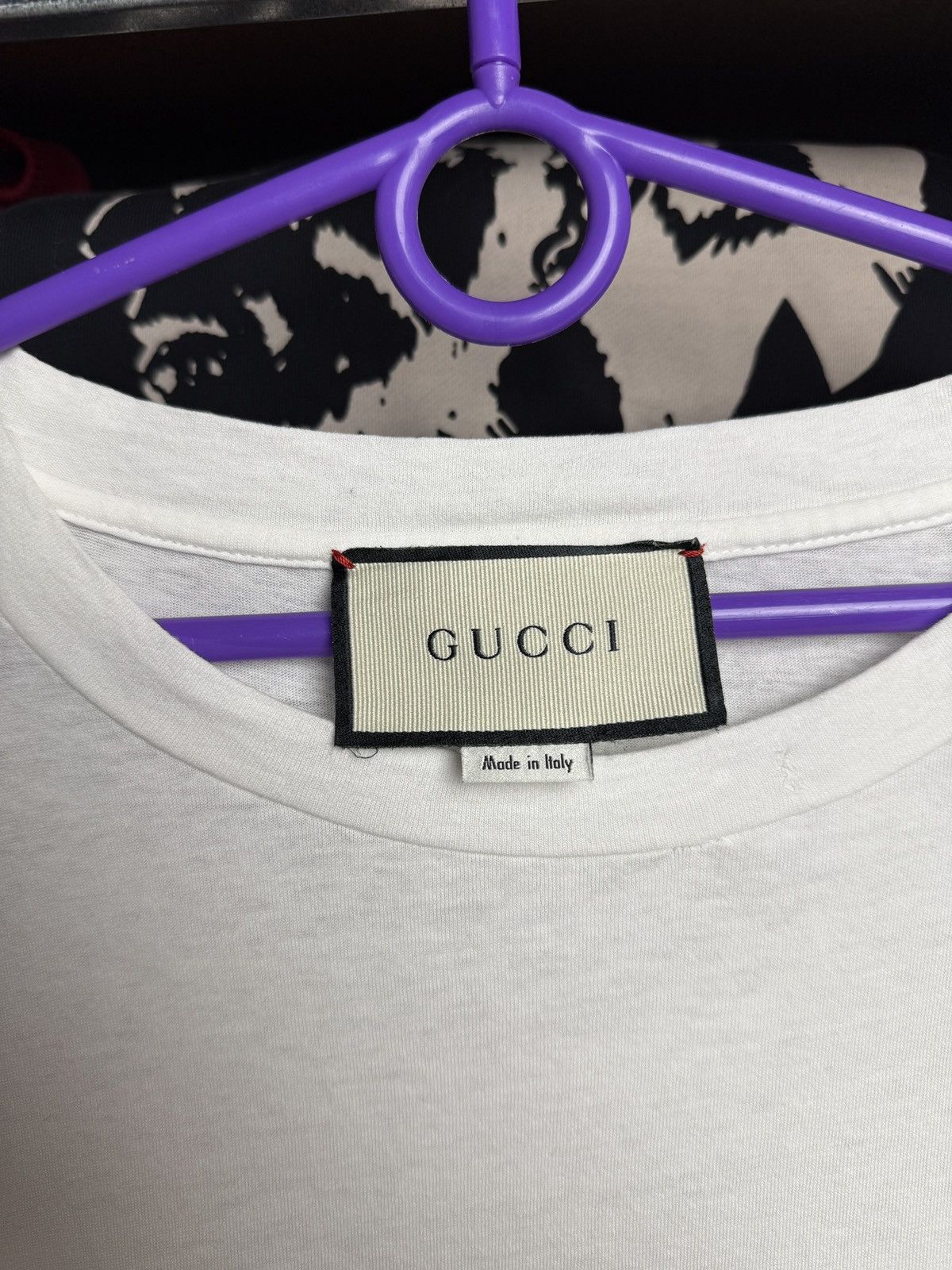 Gucci Gucci Big Logo White Tee Embroidered Flower Size US S / EU 44-46 / 1 - 7 Thumbnail