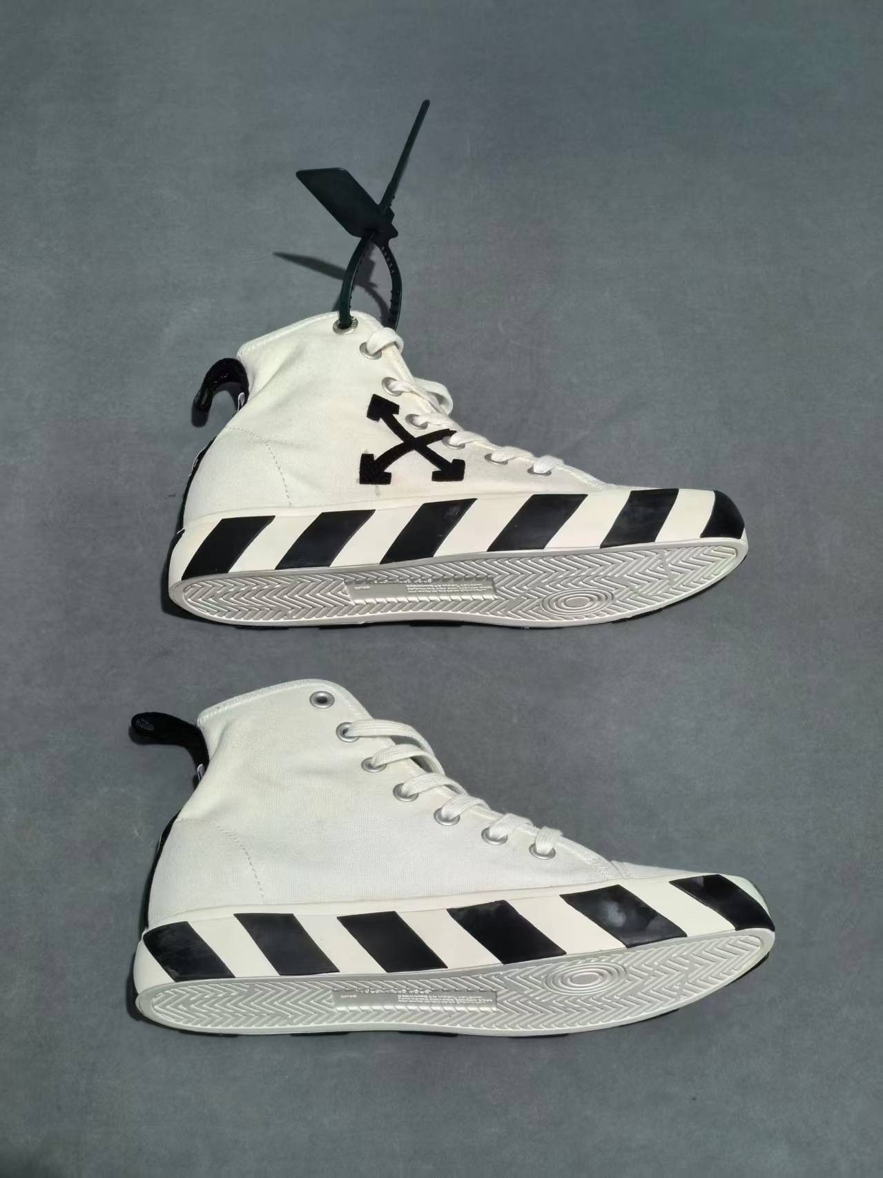 Off-White 95New Hi-Top Vulcanized Sneaker - White, 40 Size US 7 / EU 40 - 2 Thumbnail