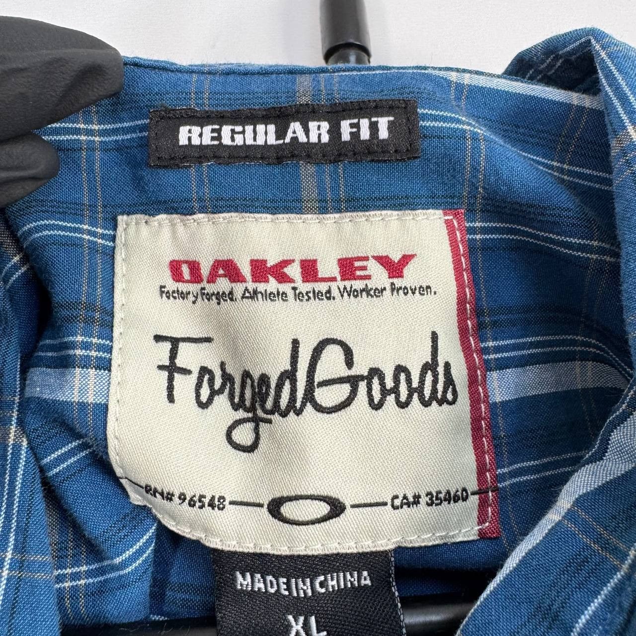 Oakley Oakley Forged Goods Plaid Shirt Blue Short Men Size XL Size US XL / EU 56 / 4 - 4 Thumbnail
