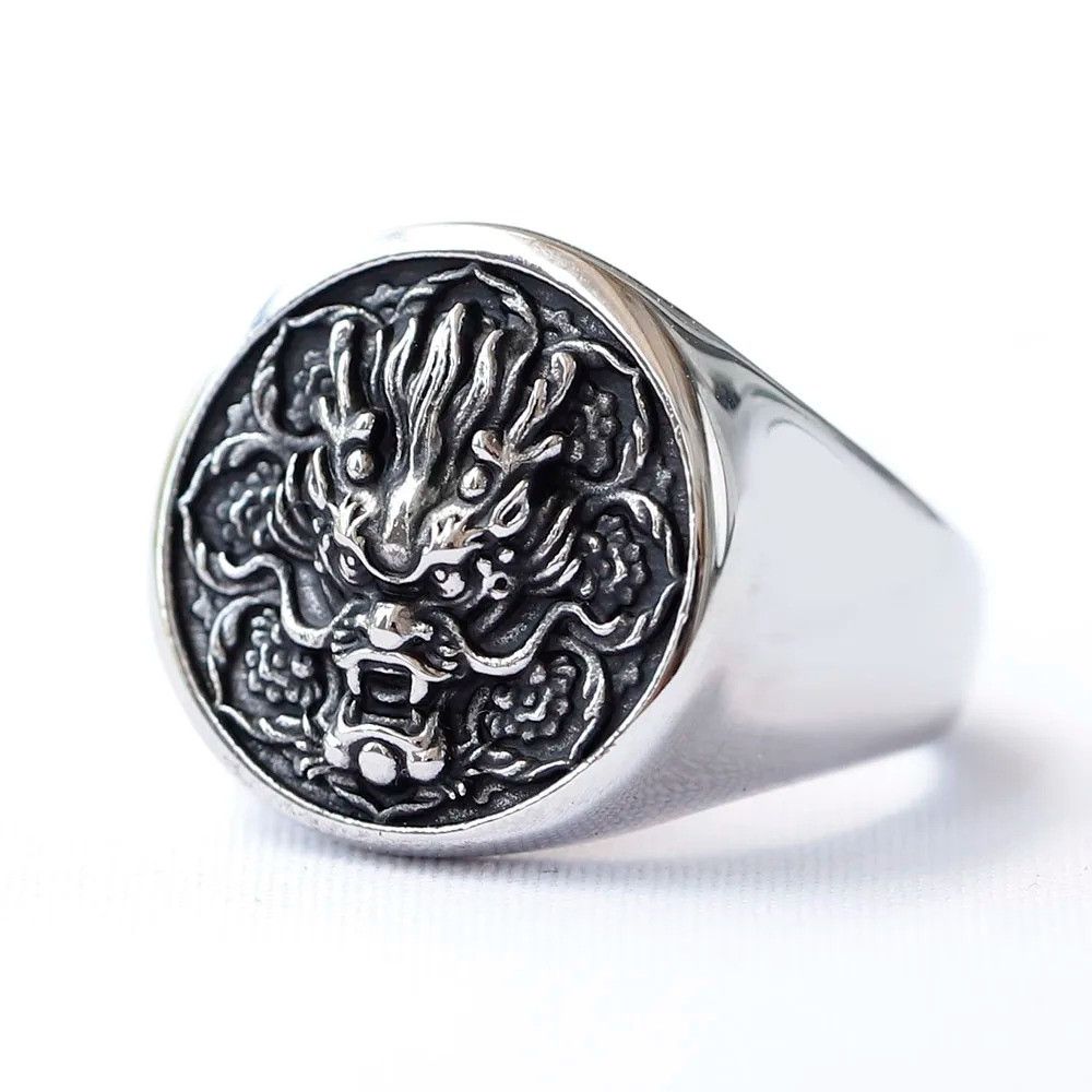 Jewelry Dragon Ring Streetwear Jewelry Fashion Gift Size ONE SIZE - 4 Thumbnail
