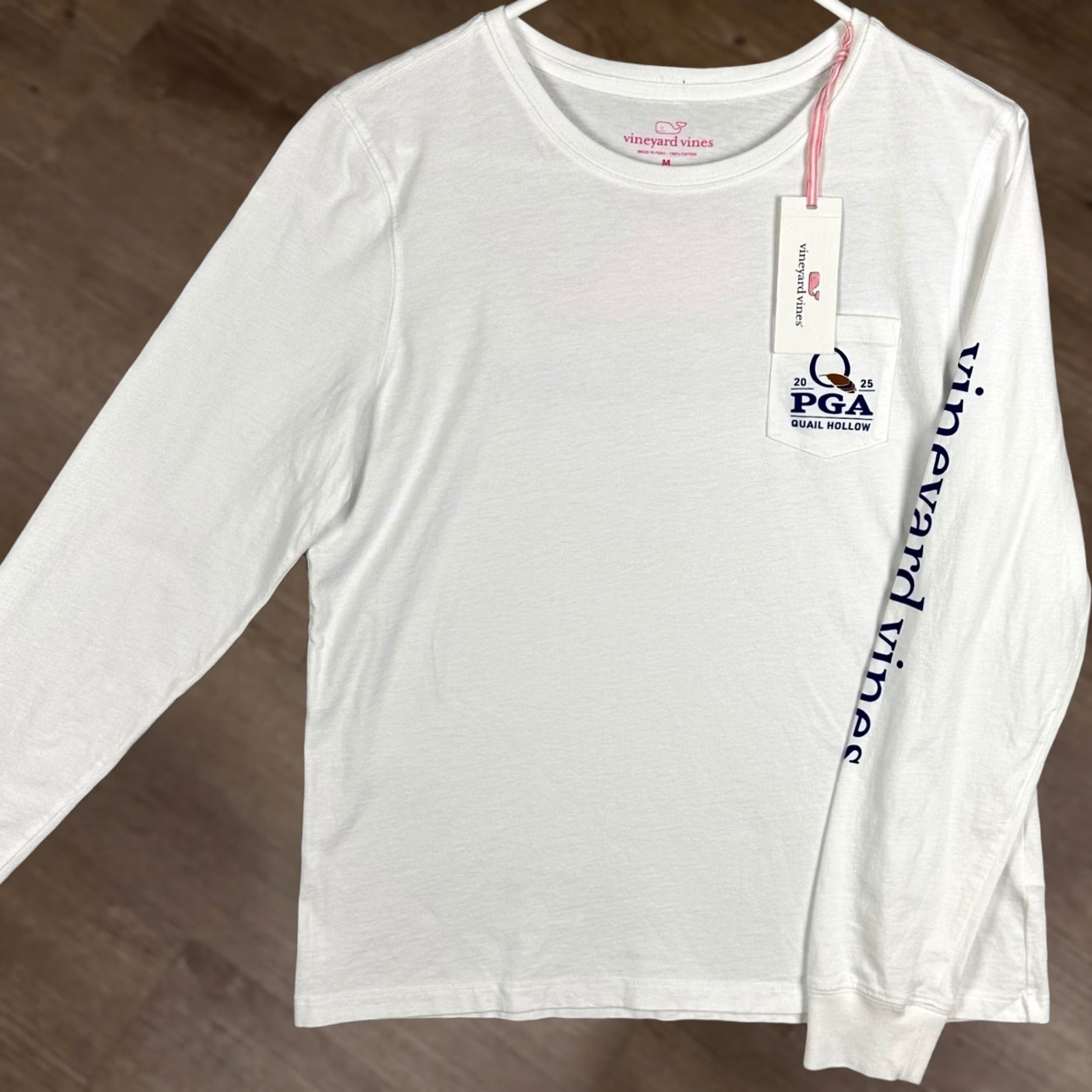 Vineyard Vines Vineyard Vines T-Shirt Women M White PGA Tour Quail Hollow Graphic Pocket Logo Long Sleeve Crew Neck Size M / US 6-8 / IT 42-44 - 1 Thumbnail
