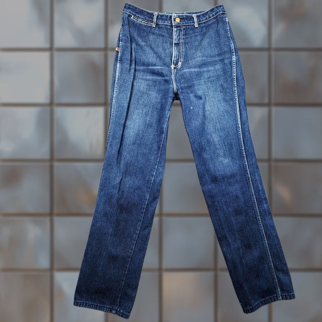 Vintage VINTAGE Bonjour Jeans Womens 15 Blue High Rise Straight Leg 29x34 80s Flaw Size 36" / US 14 / IT 50 - 1 Thumbnail