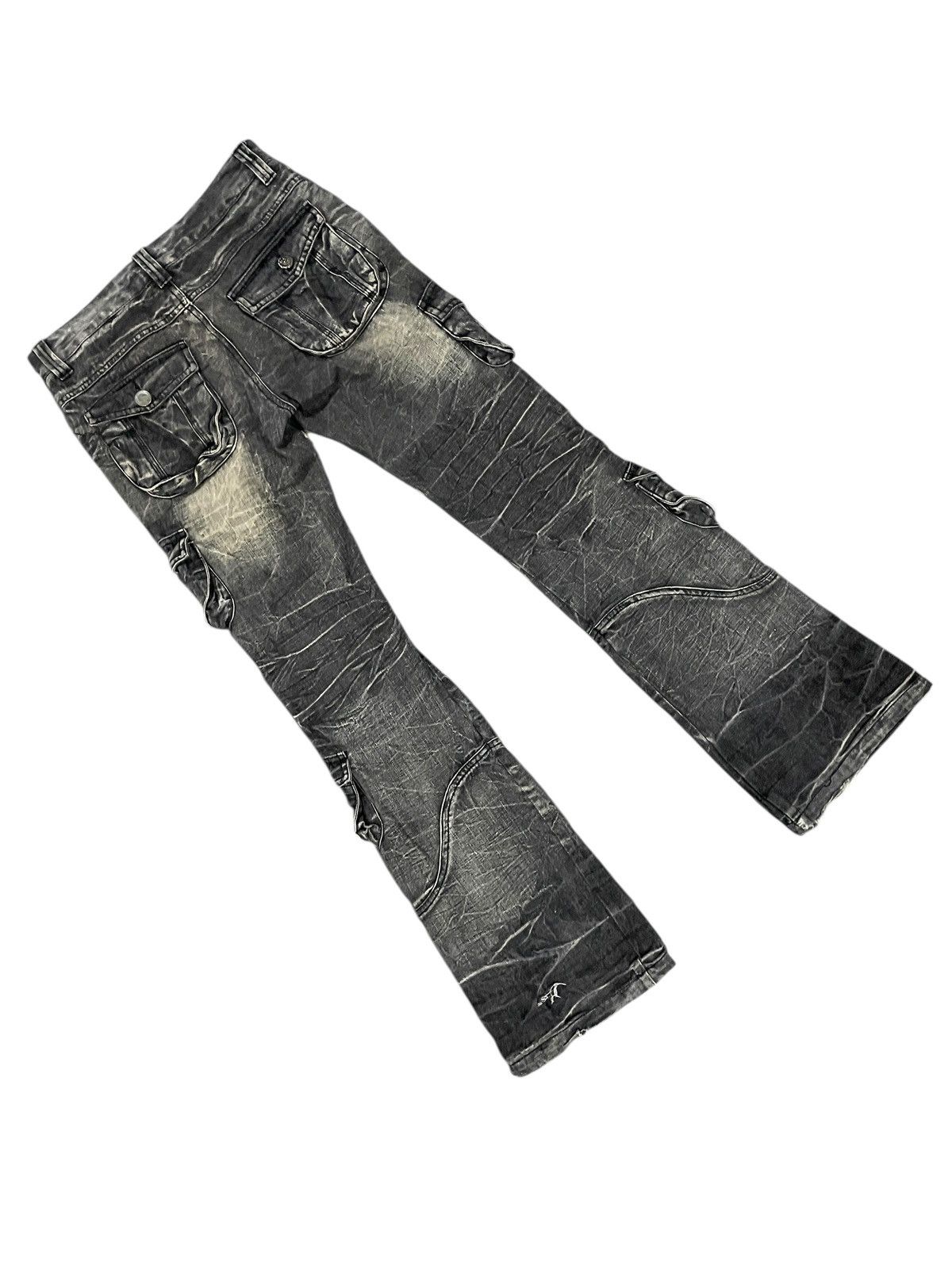 LOWBOX Lowbox Flared Distressed Stonewash Jeans Size US 31 - 7 Thumbnail