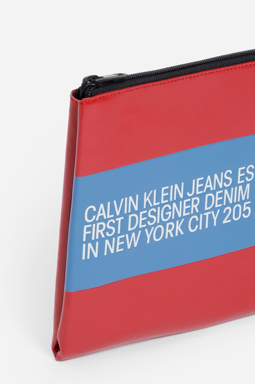 Calvin Klein Calvin klein by raf simons red leather clutch Size ONE SIZE - 3 Thumbnail
