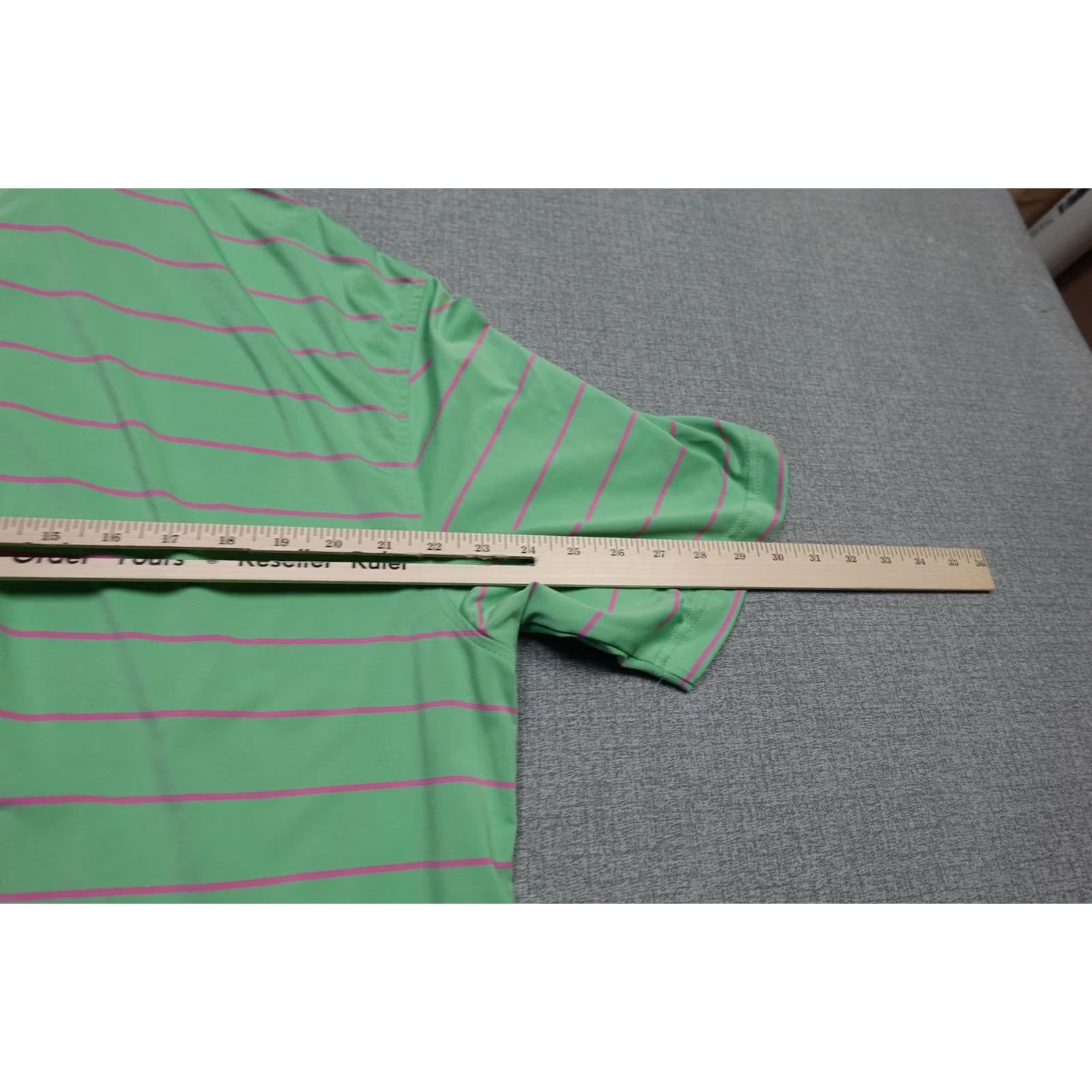 Peter Millar Peter Millar Summer Comfort Polo Mens Large Green Stripe Golf Stretch Shirt Size US L / EU 52-54 / 3 - 6 Thumbnail