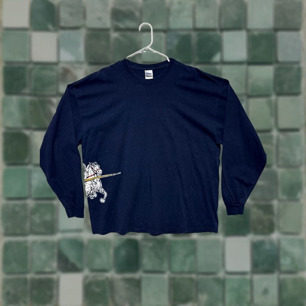Gildan Michigan Renaissance Festival Knight Jousting Horse Long Sleeve Shirt 2XL Men Blue Gildan T-Shirt Size US XXL / EU 58 / 5 - 1 Thumbnail
