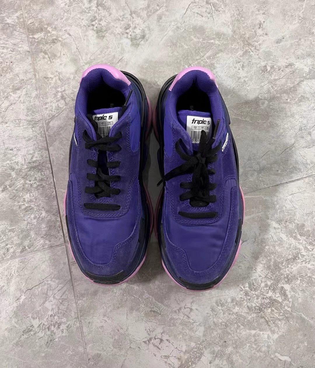 Balenciaga Balenciaga Purple-Pink TRIPLES Sneakers K28 Size US 6 / IT 36 - 1 Thumbnail