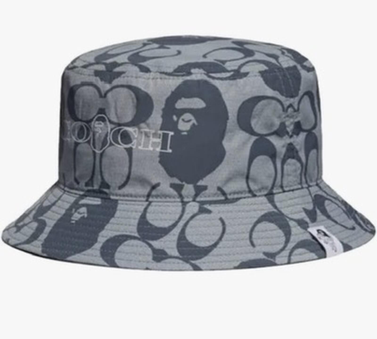 Coach BAPE x Coach Bucket Hat Navy / Gray StockX Certified M Large Size ONE SIZE - 1 Thumbnail