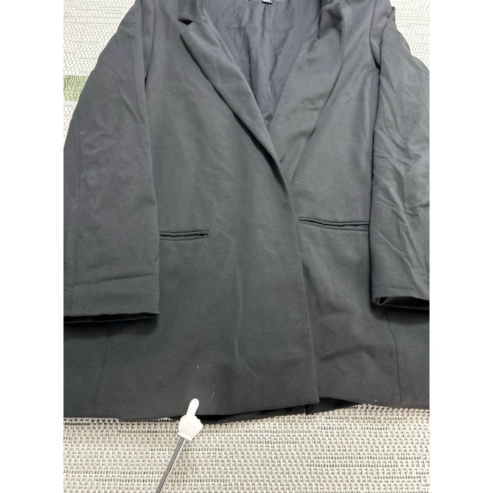 Allsaints All Saints Jacket Womens 10 Black Open Front Lightweight Overcoat Size L / US 10 / IT 46 - 5 Thumbnail