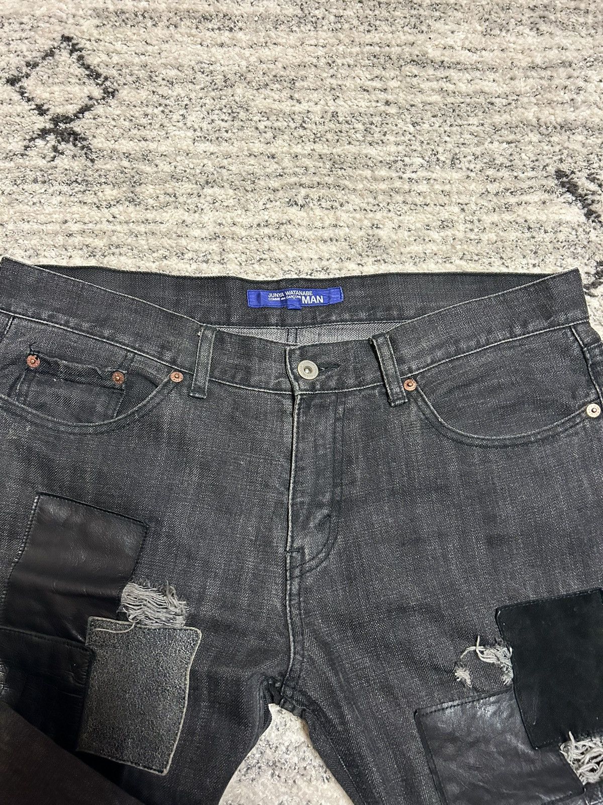 Comme des Garcons × Junya Watanabe × Vintage Junya Watanabe AD 2007 Patchwork Denim Size US 34 / EU 50 - 3 Thumbnail