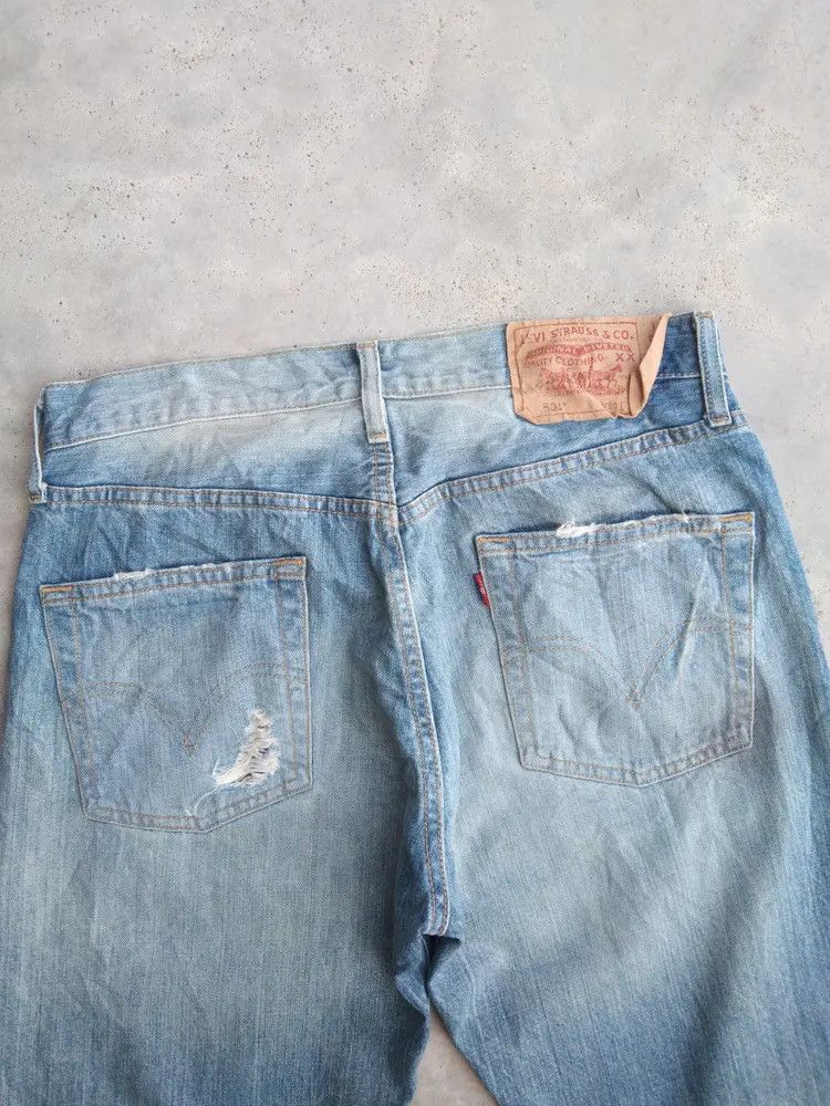 Levi's Vintage Levi's 501 Rusty Wash Distressed Jeans 30x32 Size US 30 / EU 46 - 4 Thumbnail