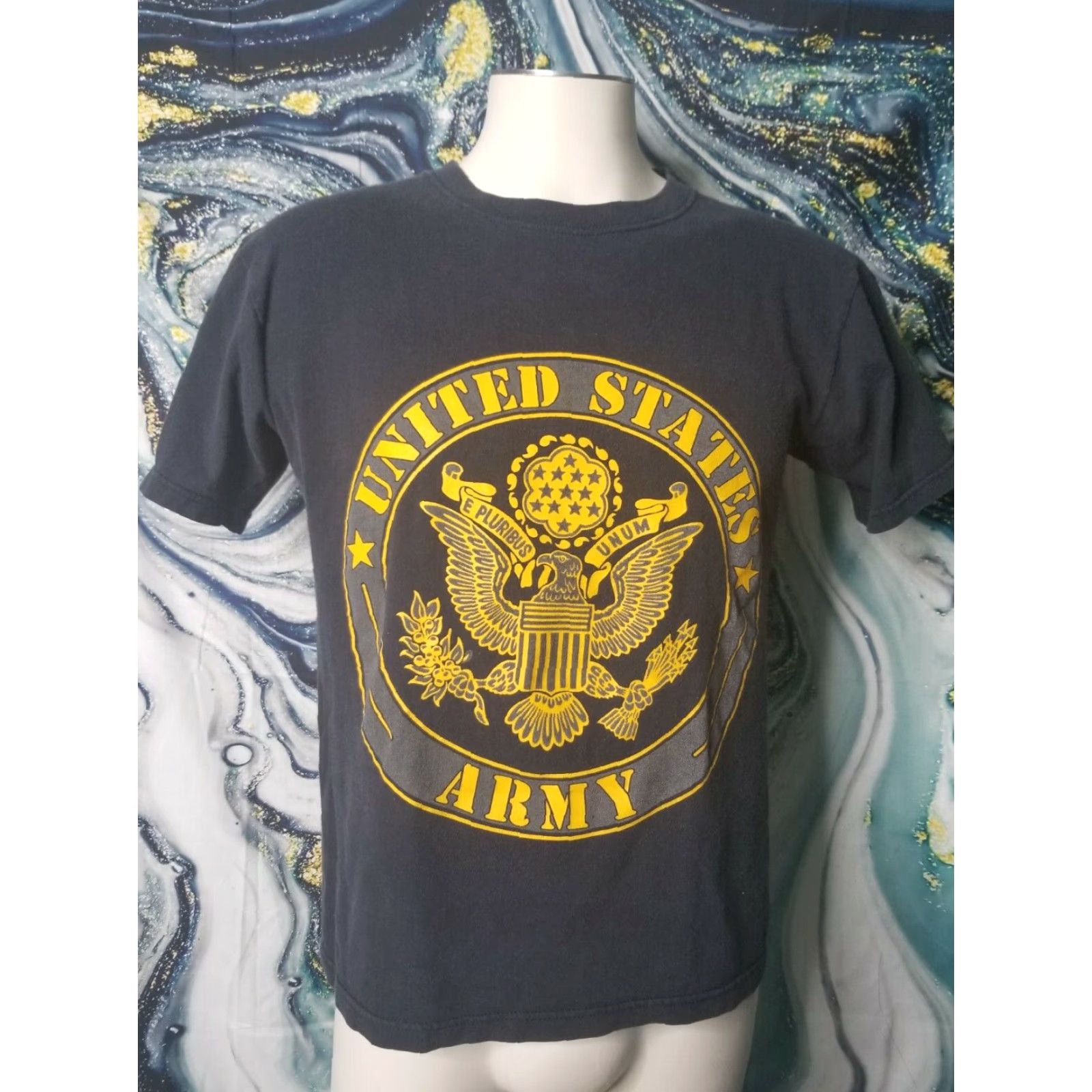 Soffe Vintage United States Army Reflective T Shirt Men M Military Double-Sided Campaign Graphic Tee Black Size US M / EU 48-50 / 2 - 2 Thumbnail