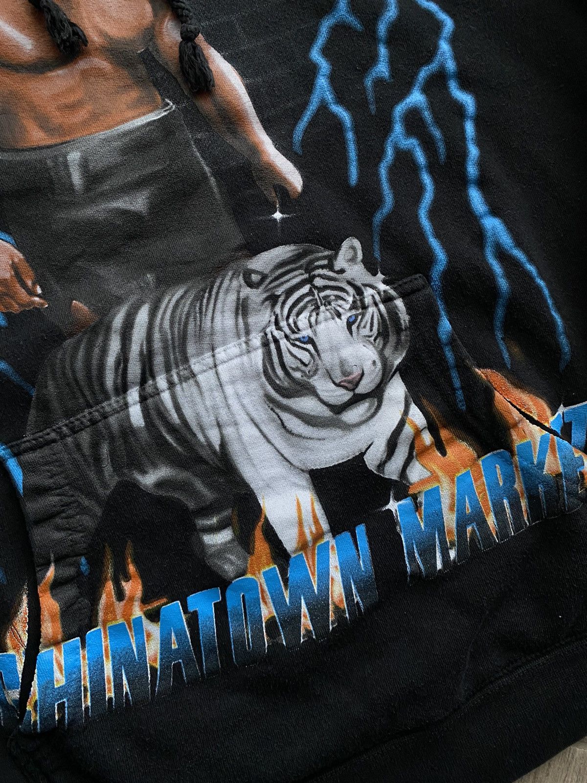 Designer × Market Mike Tyson Chinatown Market Black Hoodie Full Print Size M Size US M / EU 48-50 / 2 - 11 Thumbnail