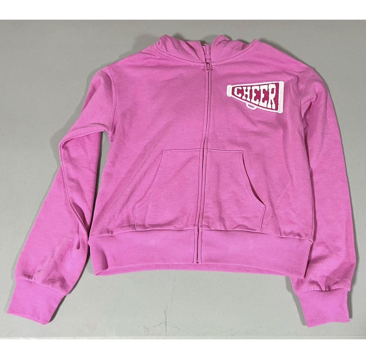 Vintage SO Pink ‘Cheer’ Cheerleader Zipper Sweatshirt Hoodie XL 📣✨ Size XL / US 12-14 / IT 48-50 - 2 Thumbnail